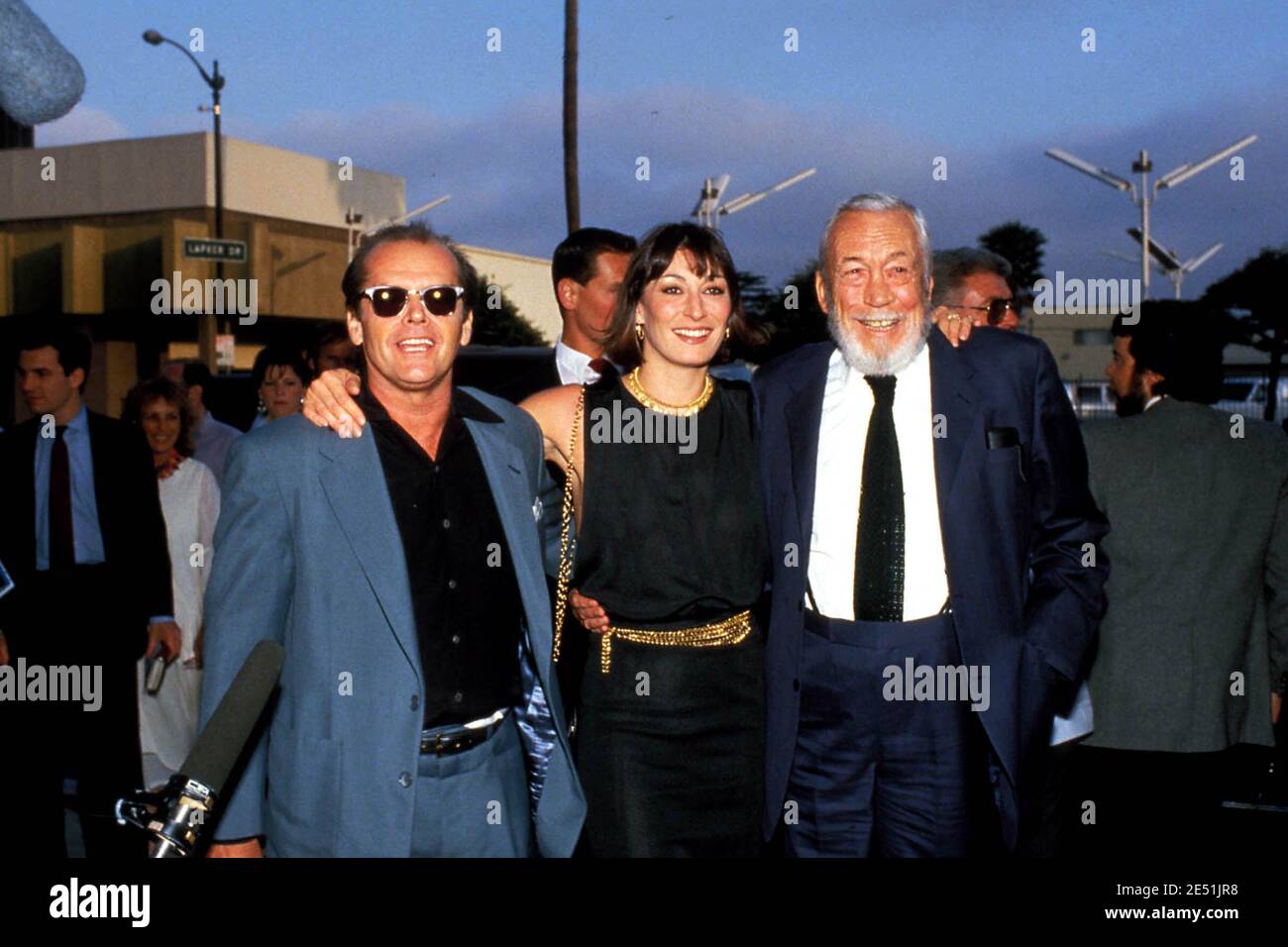 Jack Nicholson, Anjelica Huston And John Huston 1985 Credit: Ralph