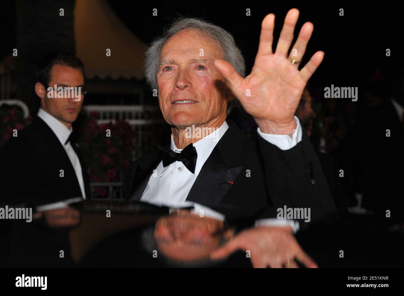 Clint Eastwood seen leaving the Palais des Festivals in Cannes ...