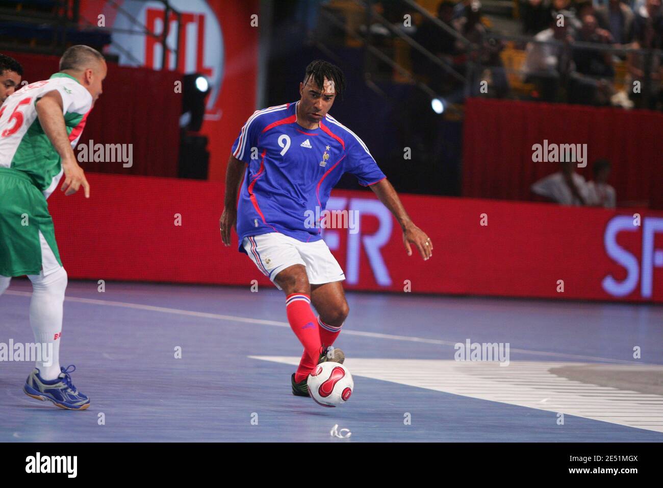 Former France's soccer player Patrice Loko during the Marseille' Indoor soccer match Tournament 'RTL Futsal' at Palais des Sports in Marseille, France on May 20, 2008. Photo by Sebastien Boue/Cameleon/ABACAPRESS.COM Stock Photo