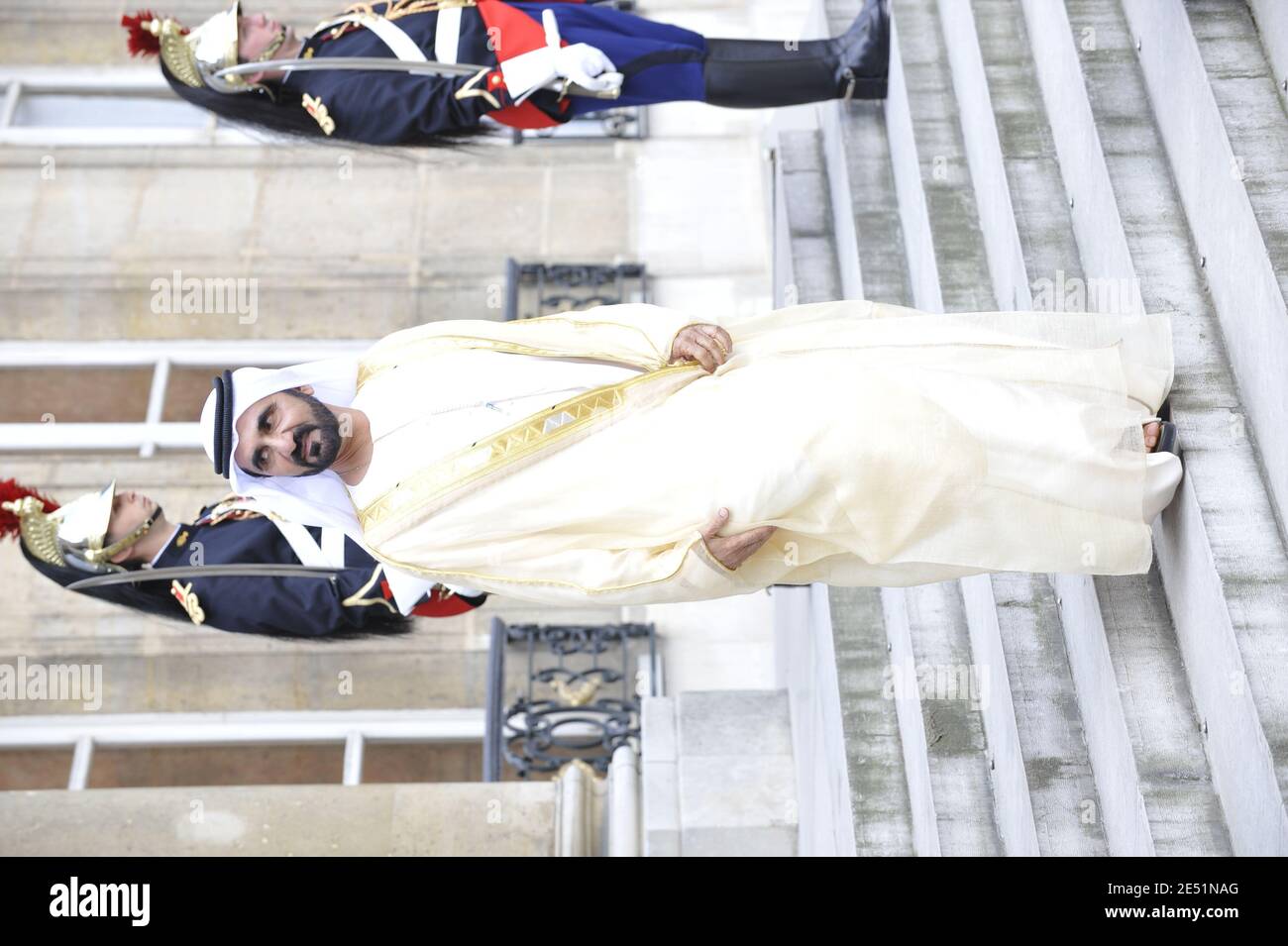 United Arab Emirates Vice President, Prime Minister, Dubai's ruler Sheikh Mohammed Bin Rashed Al Maktoum at the Elysee Palace, in Paris, France, on May 21, 2008. Photo by Ammar Abd Rabbo/ABACAPRESS.COM Stock Photo