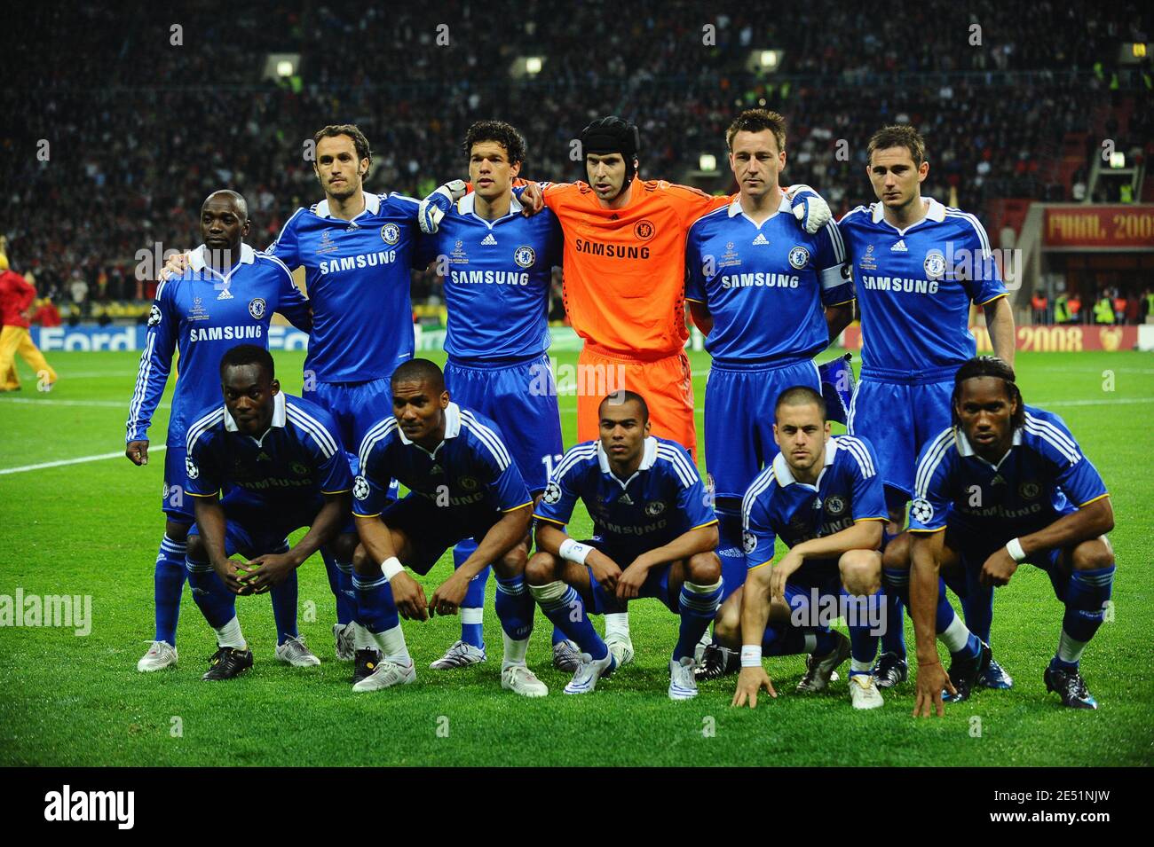 Chelsea's team group during the UEFA Champions League Final Soccer match,  Manchester United vs Chelsea at the Luzhniki Stadium in Moscow, Russia on  May 21, 2008. The match ended in a 1-1