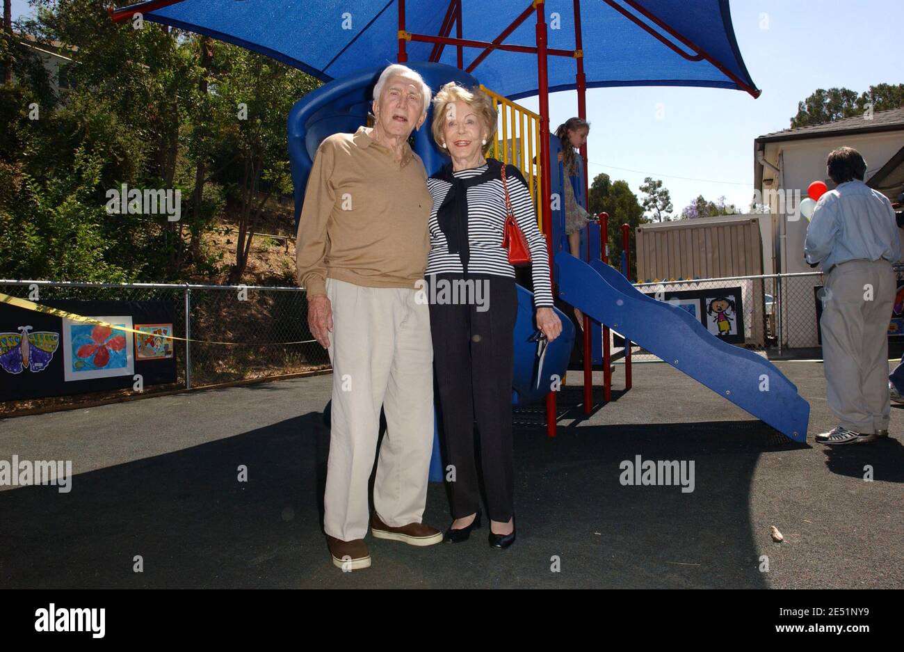 Kirk and Anne Douglas were on hand at Ivanhoe Elementary School in Los