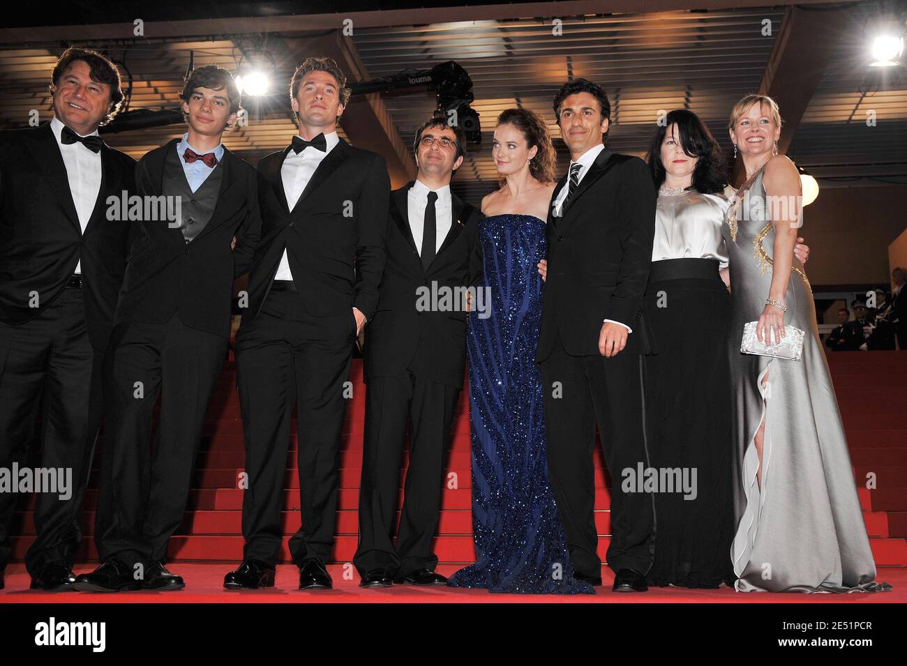The cast of Adoration Devon Bostick, Scott Speedman, Rachel Blanchard and Atom Egoyan seen arriving at the Palais des Festivals in Cannes, Southern France, May 22, 2008, for the screening of Atom Egoyan's Adoration presented in competition at the 61st Cannes Film Festival. Photo by Hahn-Nebinger-Orban/ABACAPRESS.COM Stock Photo