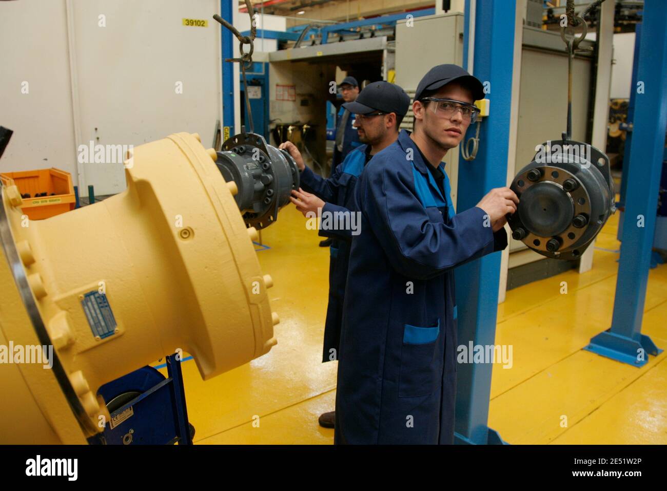 Atmosphere at the Poclain Hydraulics enterprise in Verberie, near