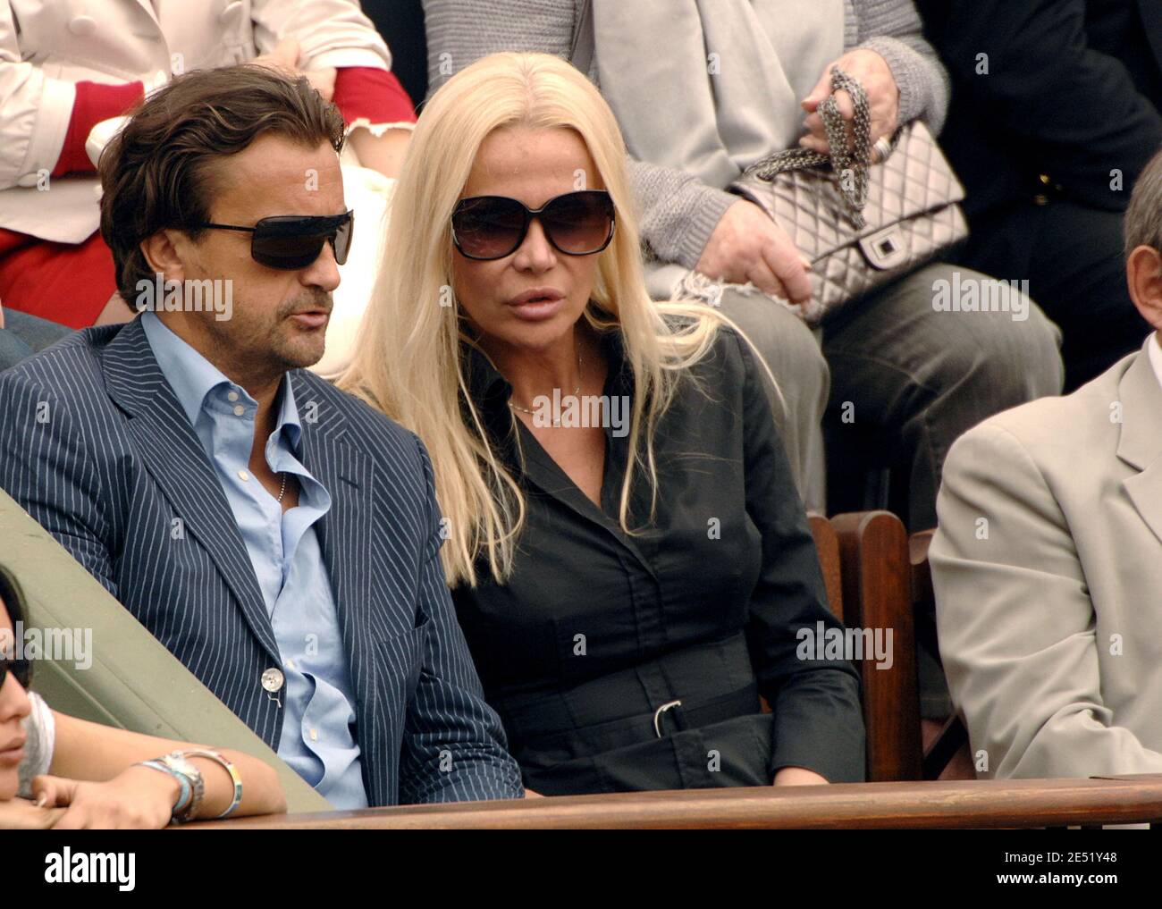 Henri Leconte and his wife Florentine attend the third tour of the