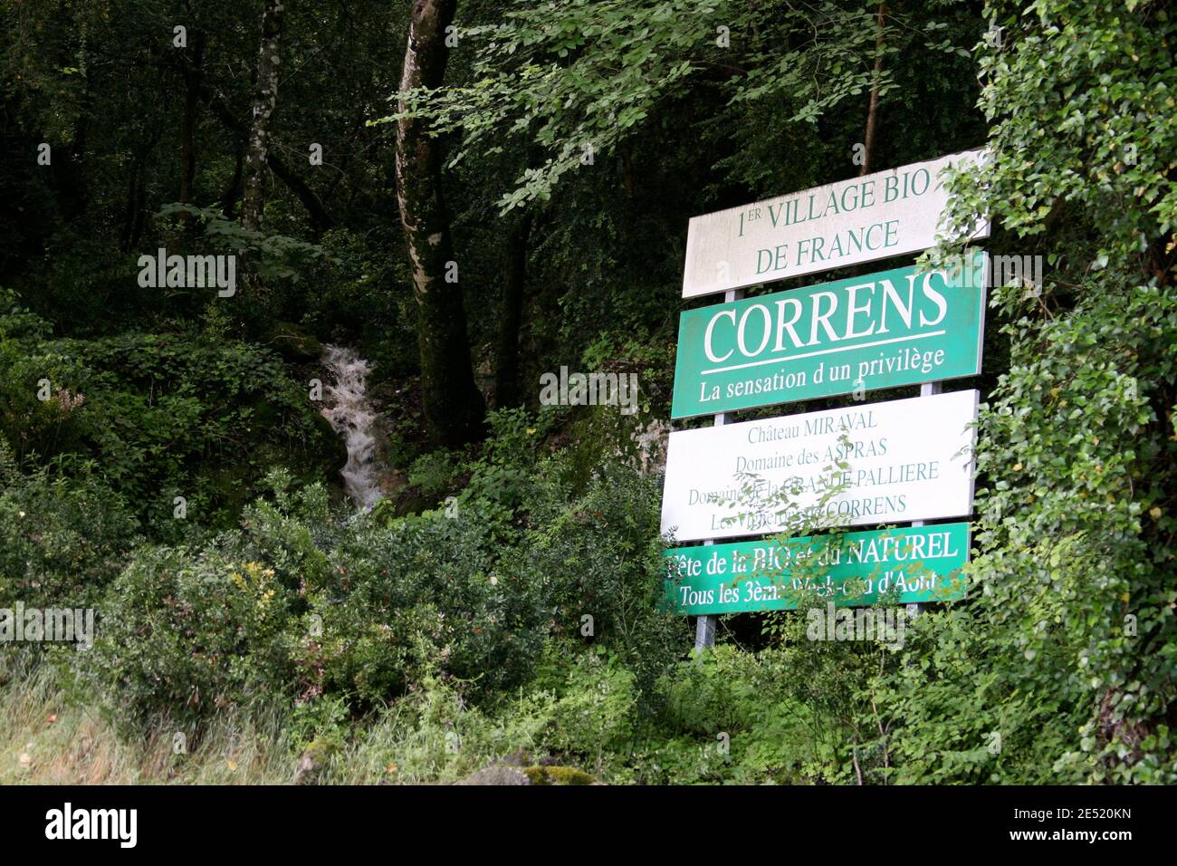 Illustration of Correns in southern France, where Brad Pitt and