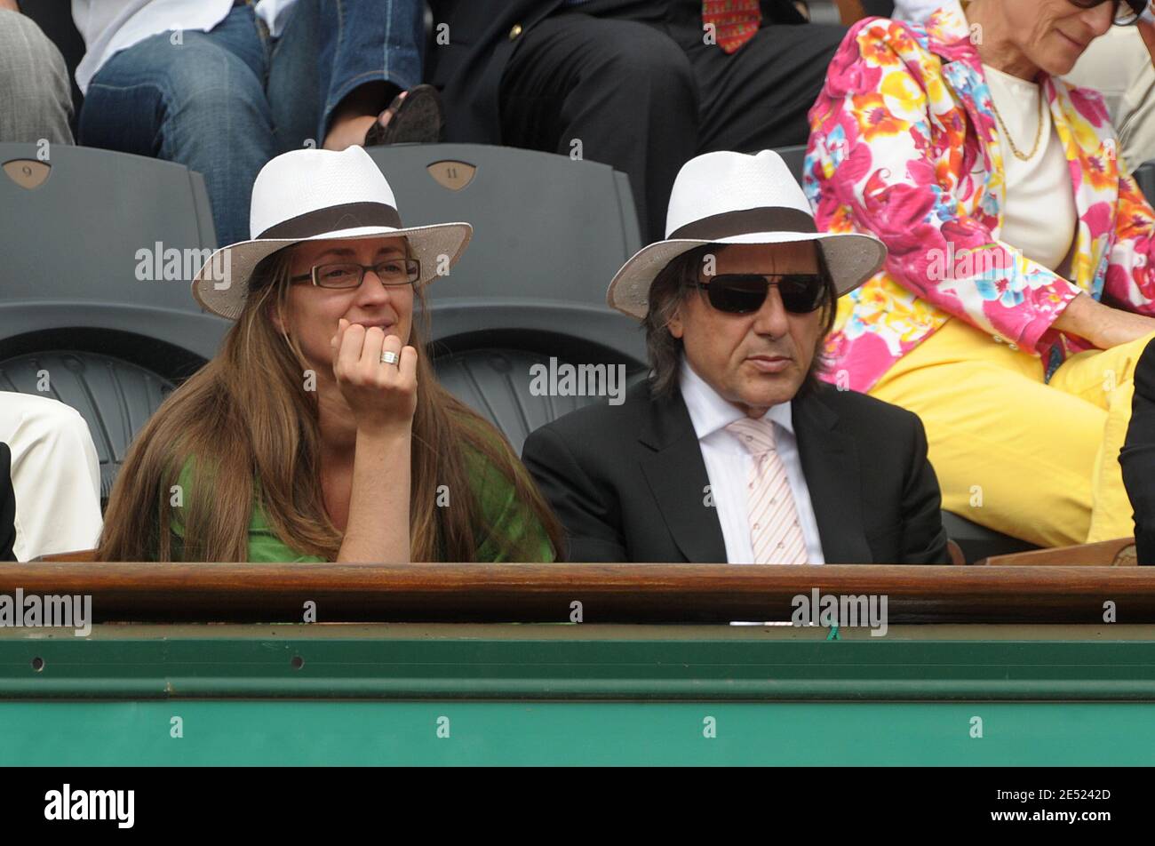 Mary Pierce and Ilie Nastase attend the men's final match of the French Open, played at the Roland Garros stadium in Paris, France, on June 8, 2008. Spain's Nadal won against Switzerland's Federer 6-1, 6-3, 6-0. Photo by Gorassini-Nebinger/ABACAPRESS.COM Stock Photo