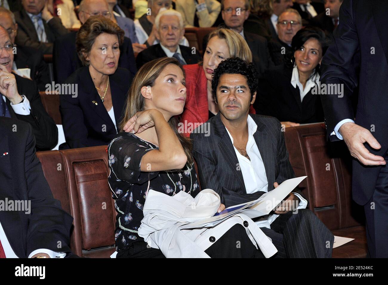 Jamel Debbouze and his wife Melissa Theuriau attend the inauguration of Jacques Chirac Foundation at Quai Branly Museum in Paris, France on June 9, 2008. Photo by Mousse/ABACAPRESS.COM Stock Photo