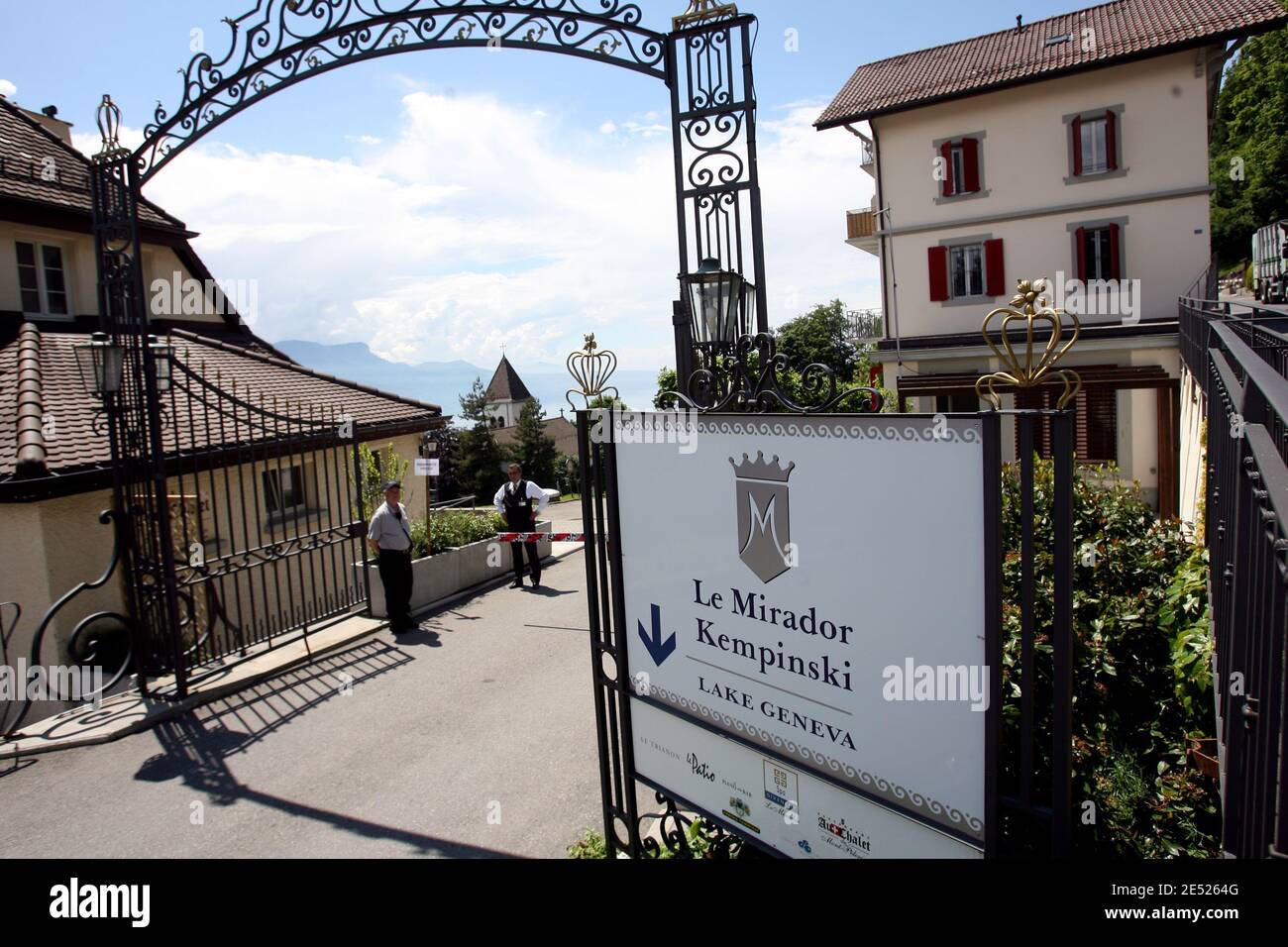 Illustration of 'Le Mirador Kempinski ' hotel in Mont-Pelerin, Switzerland on June 10, 2008. The hotel will host the French national team during the forthcoming 2008 UEFA Football Championship. Photo by Orban-Taamallah/Cameleon/ABACAPRESS.COM Stock Photo