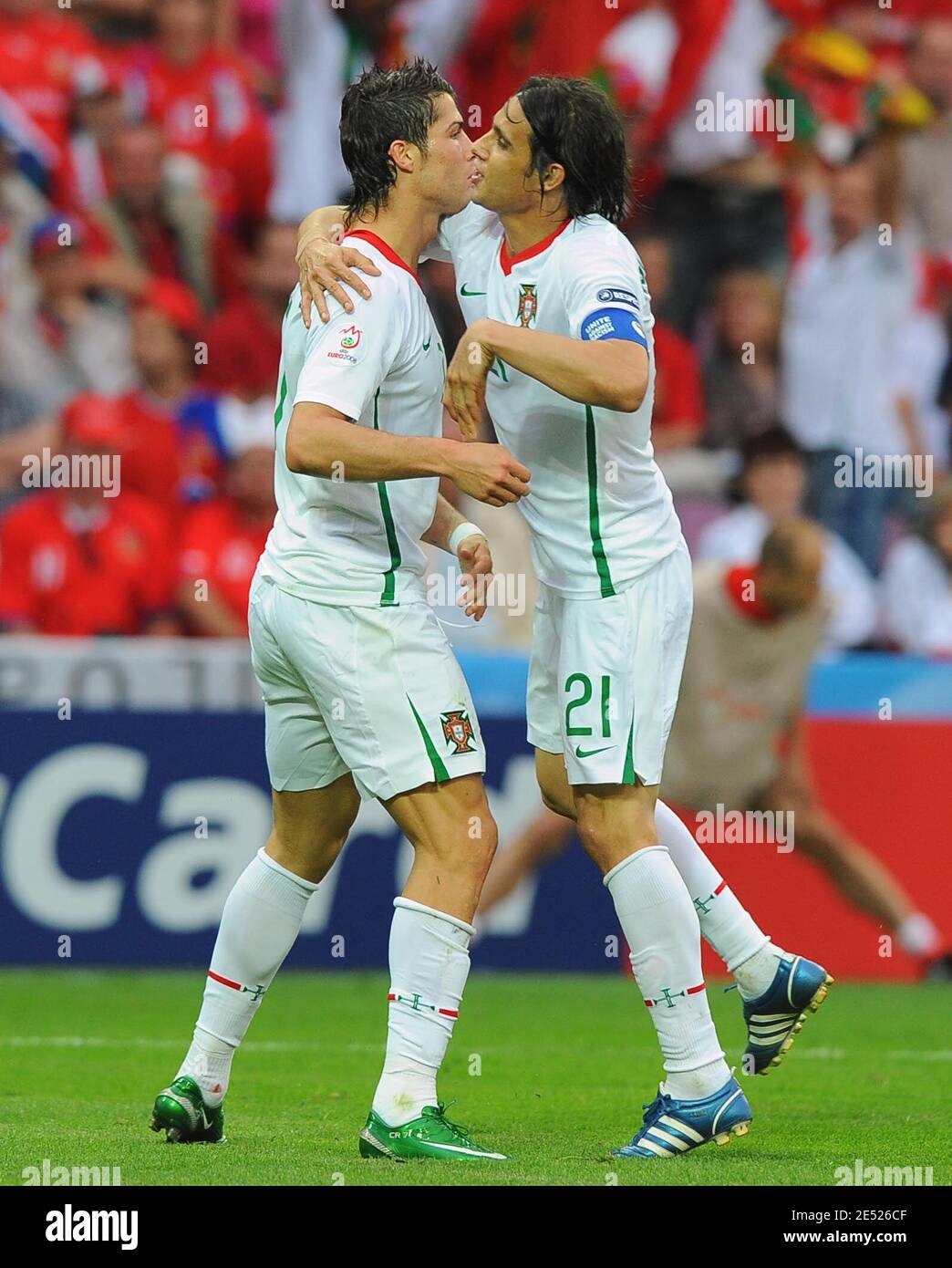 Portugal's captain Cristiano Ronaldo in during the Euro 2008