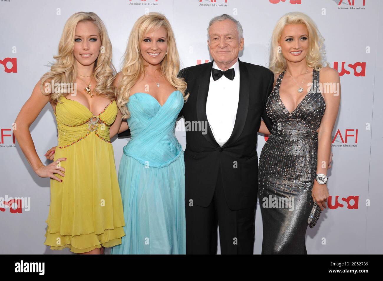 Holly Madison, Hugh Hefner, Bridget Marquardt, and Kendra Wilkinson
