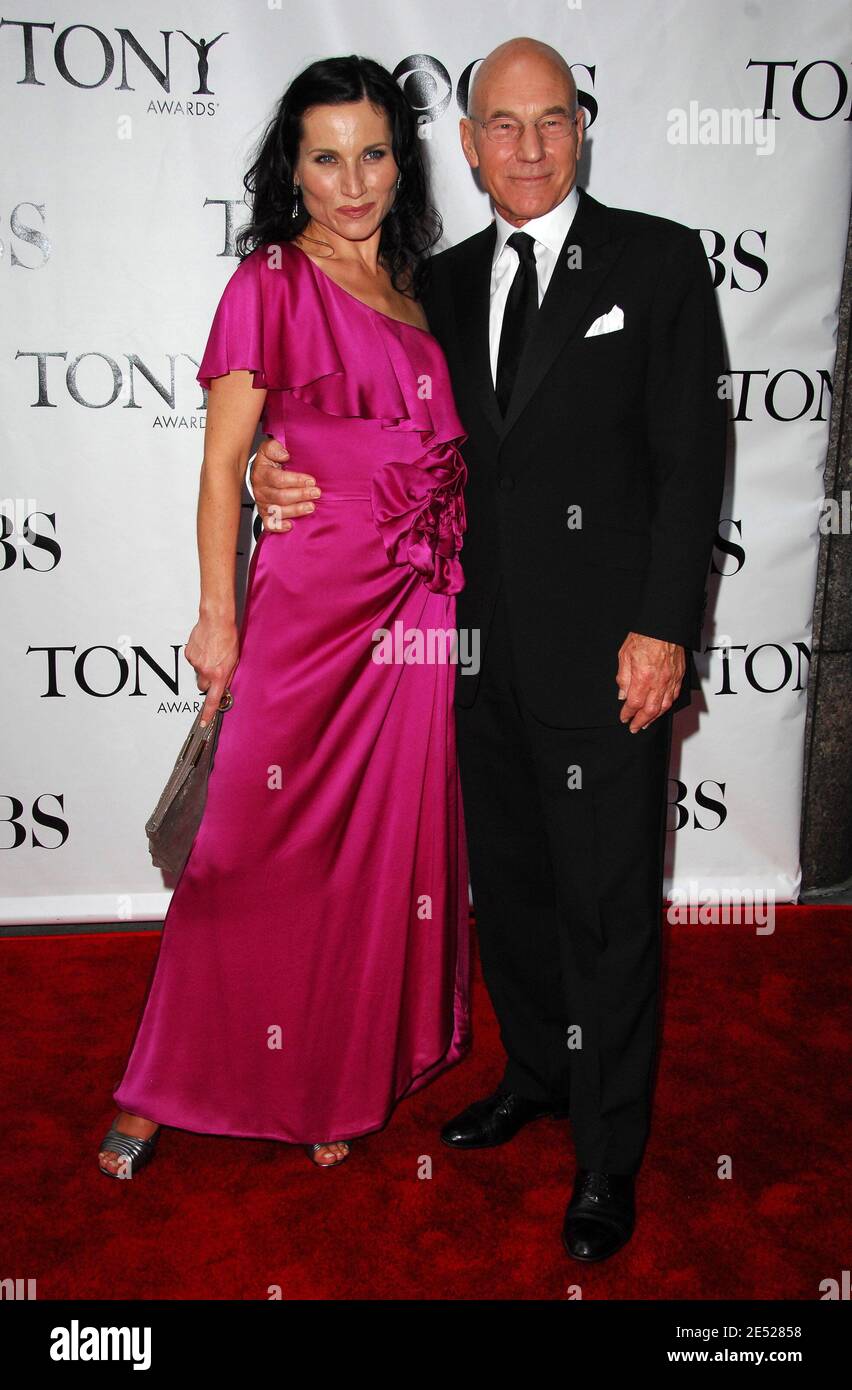 Actors Patrick Stewart (R) and Kate Fleetwood arrive at the 62nd Annual Tony Awards held at Radio City Music Hall in New York City, NY, USA on June 15, 2008. Photo by Gregorio Binuya/ABACAPRESS.COM Stock Photo