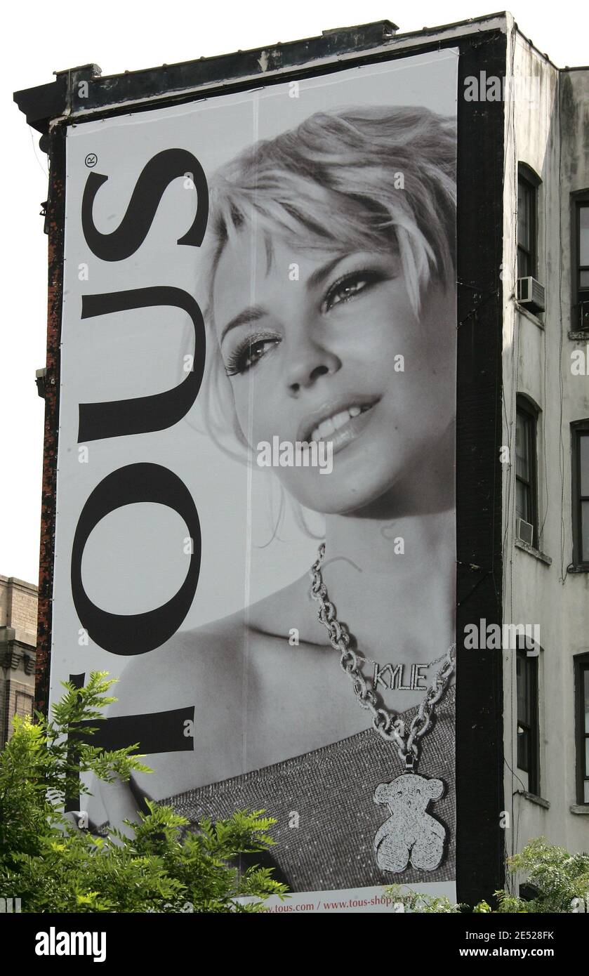 Aussie singer Kylie Minogue appears on a advertising for jewelry