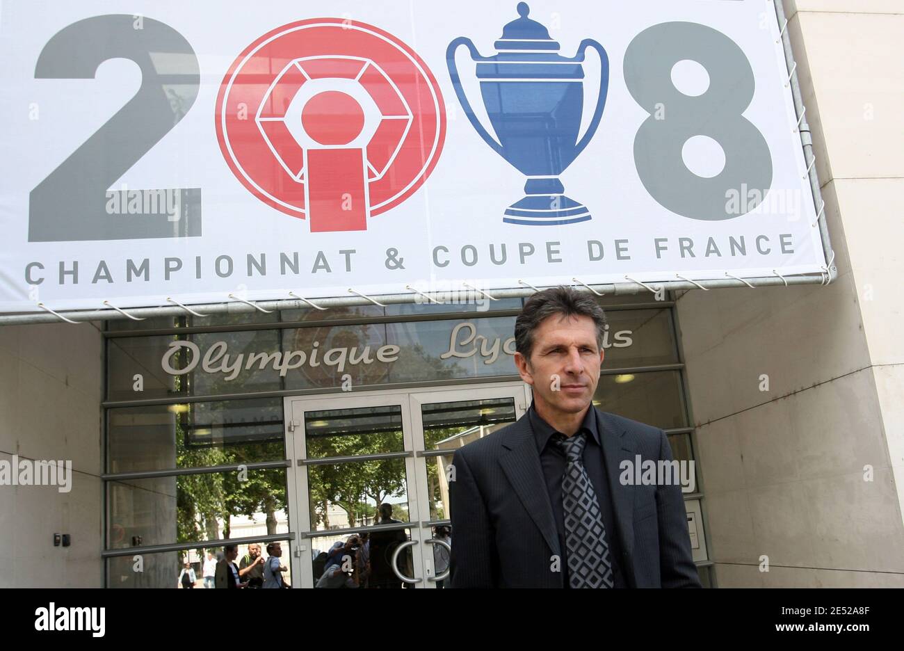 Former Lille soccer team's coach Claude Puel is seen during a press conference to mark his transfer as coach from the Olympique Lyon soccer team in Lyon, France on June 18, 2008. Photo by Vincent Dargent/Cameleon/ABACAPRESS.COM Stock Photo