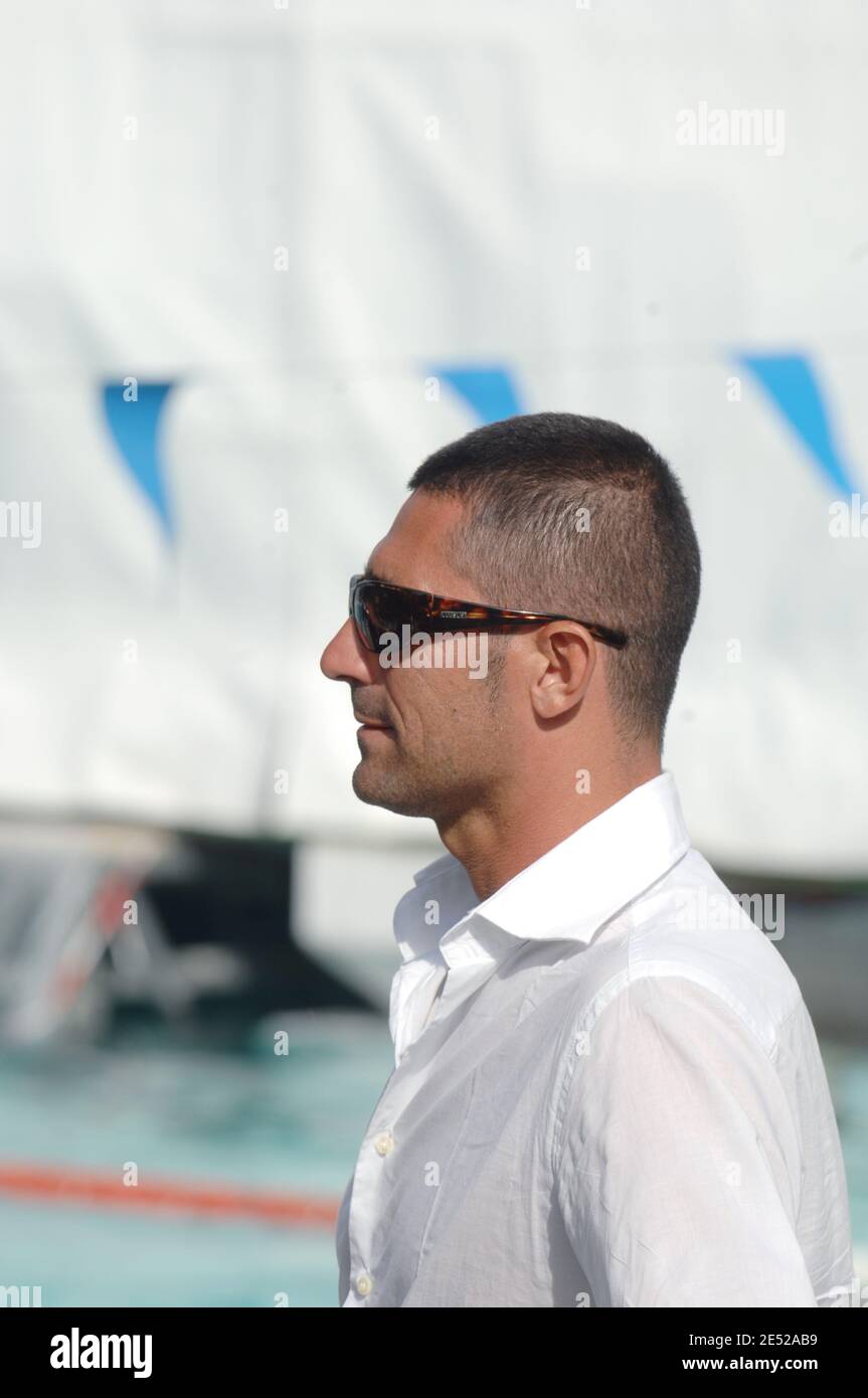 French Coach and former swimmer Franck Esposito during the 'Open de Paris de natation' in Paris, France on June 17, 2008. Photo by Valerian Wagner/Cameleon/ABACAPRESS.COM Stock Photo