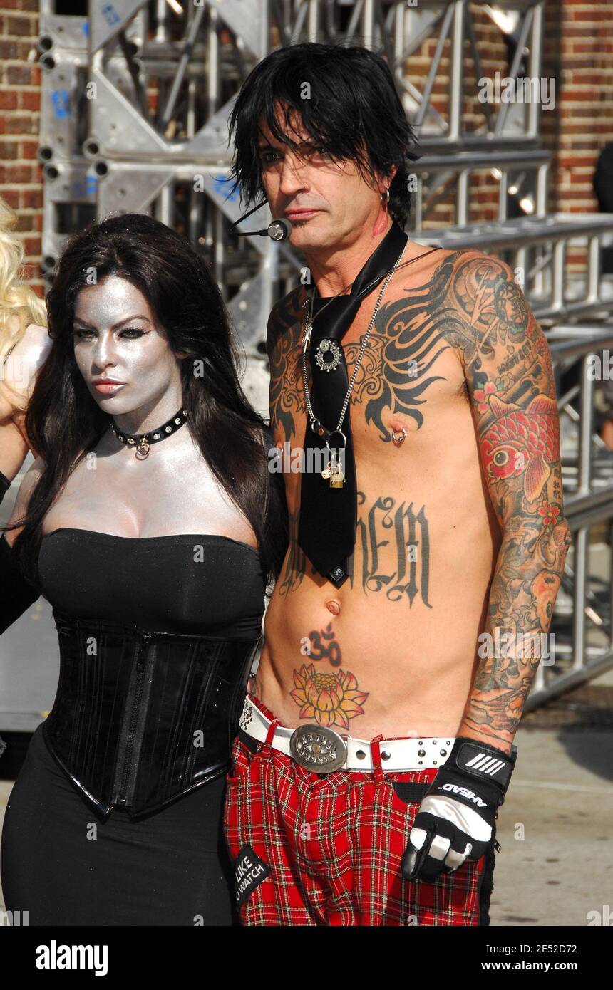 Musician Tommy Lee of Motley Crue arrive for a taping of 'The Late Show  With David Letterman' held at the Ed Sullivan Theater in New York City, USA  on June 24, 2008.