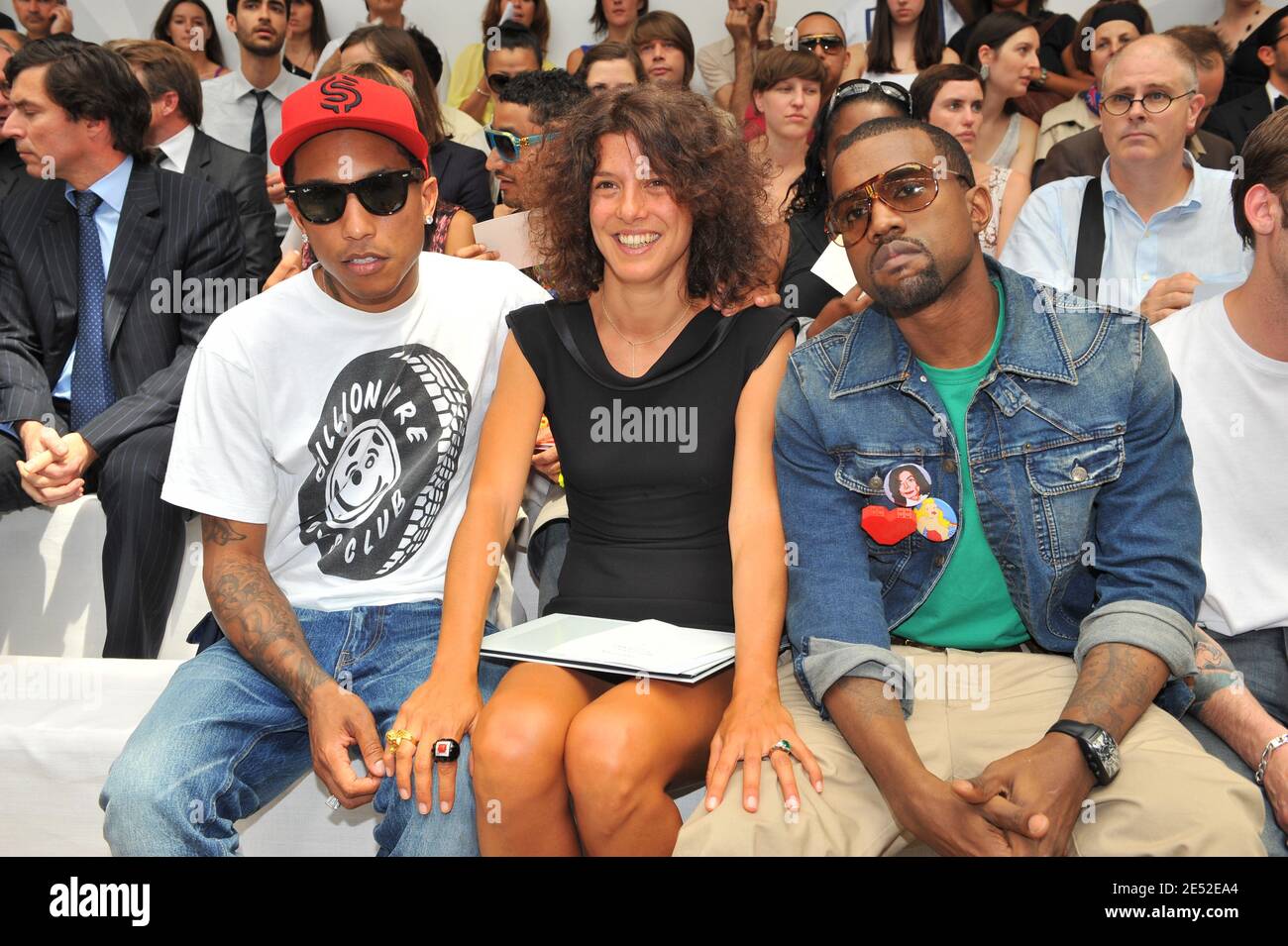 US singer Kanye West attends Louis Vuitton Men's Spring-Summer