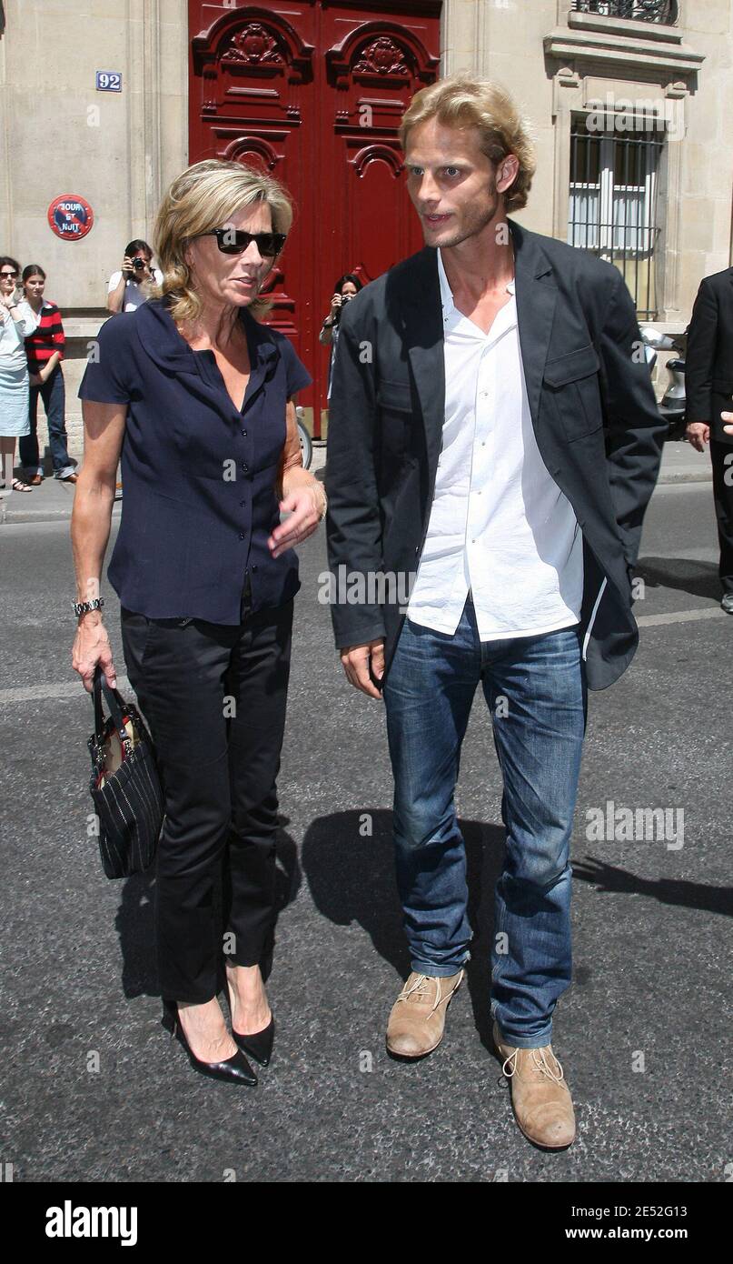 Claire Chazal and her boyfriend Arnaud Lemaire attend Dior fall winter  2008-2009 Haute-Couture collection show in Paris, France on June 30, 2008.  Photo by Denis Guignebourg/ABACAPRESS.COM Stock Photo - Alamy