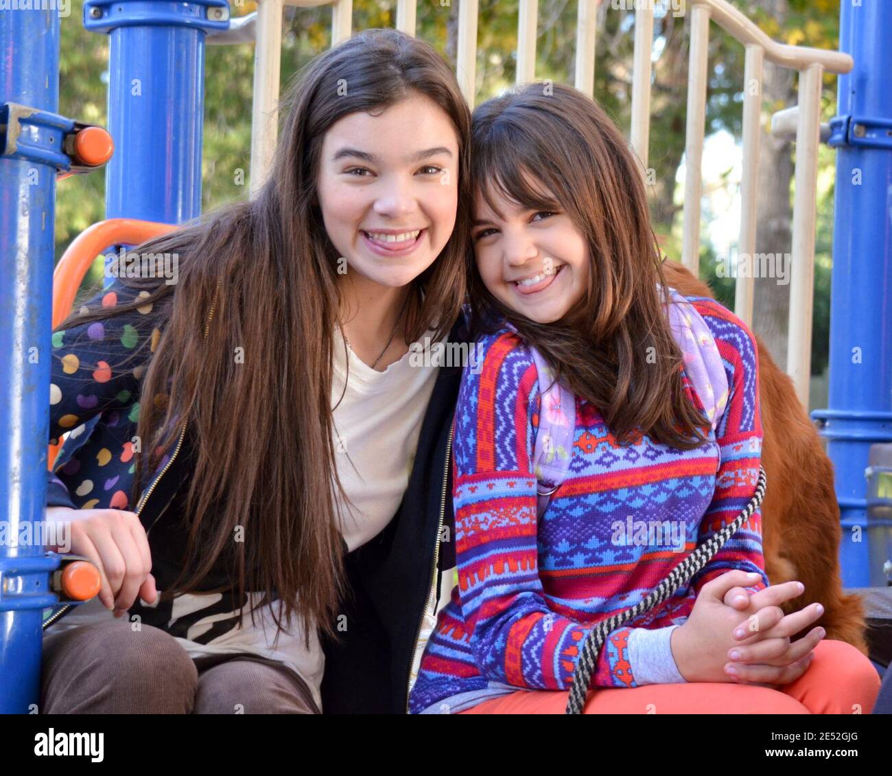 December 10, 2012, Los Angeles, California, USA: Hailee Steinfeld and  Bailee Madison on location for Make a Film Foundation ''The Magic Bracelet''  Production Stills featuring Bailee Madison and Hailee Steinfeld. (Credit  Image: ©