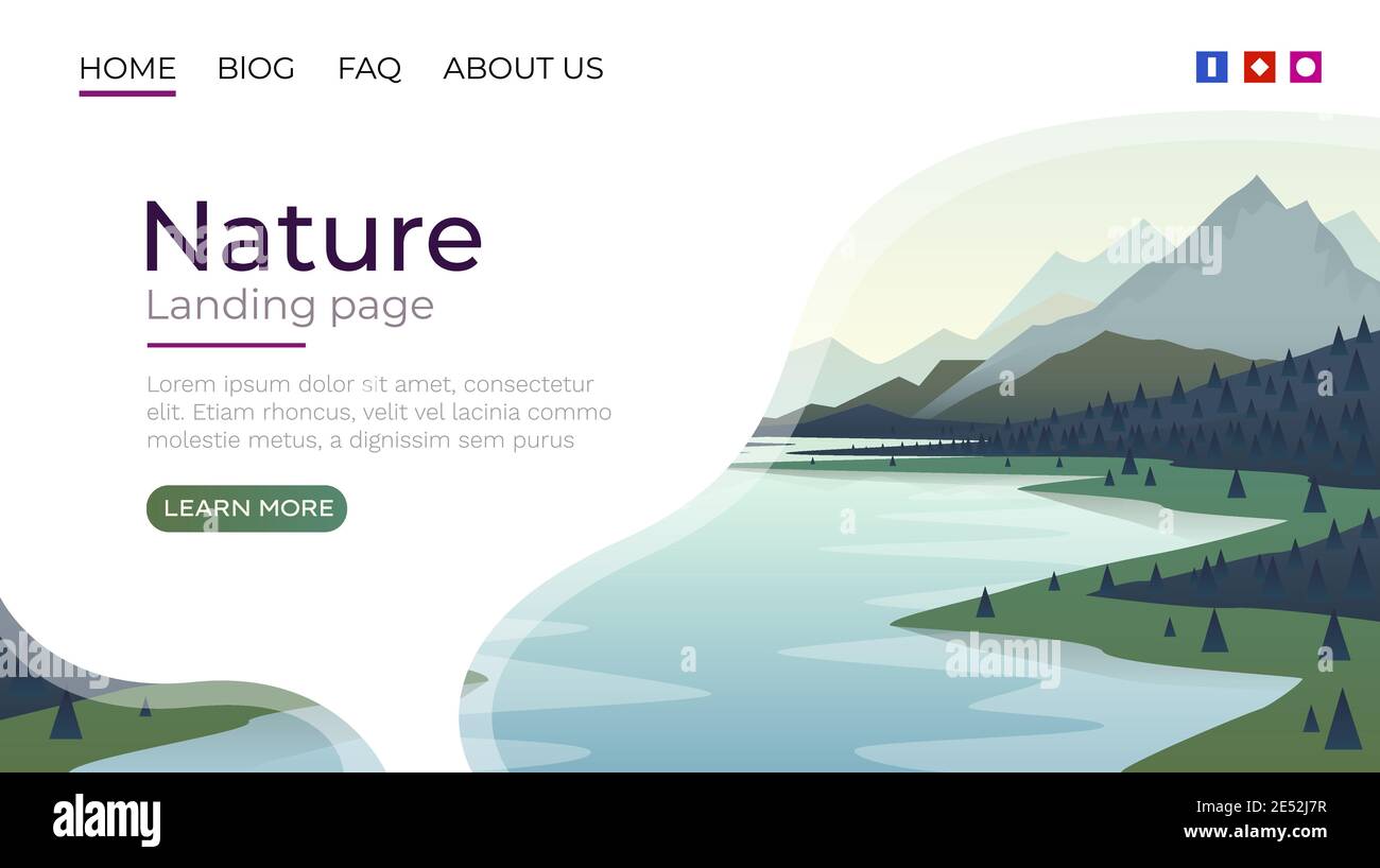 Cover page design landscape hi-res stock photography and images - Alamy