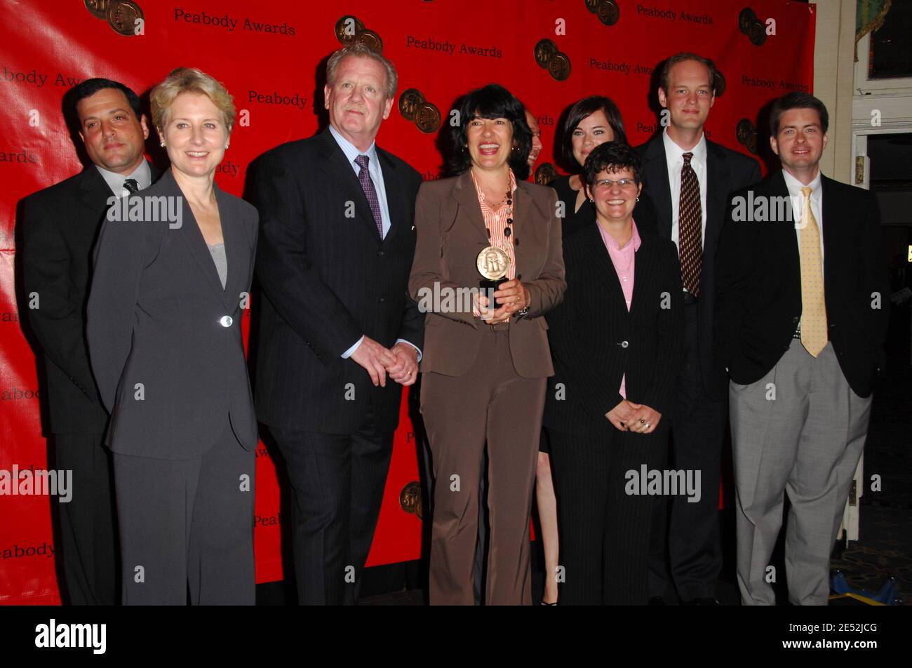 CNN correspondent Christiane Amanpour (C) and production team attend the 67th Annual George Foster Peabody Awards at the Waldorf Astoria in New York City, USA on June 16, 2008. Photo by Gregorio Binuya/ABACAUSA.COM (Pictured : Christiane Amanpour) Stock Photo