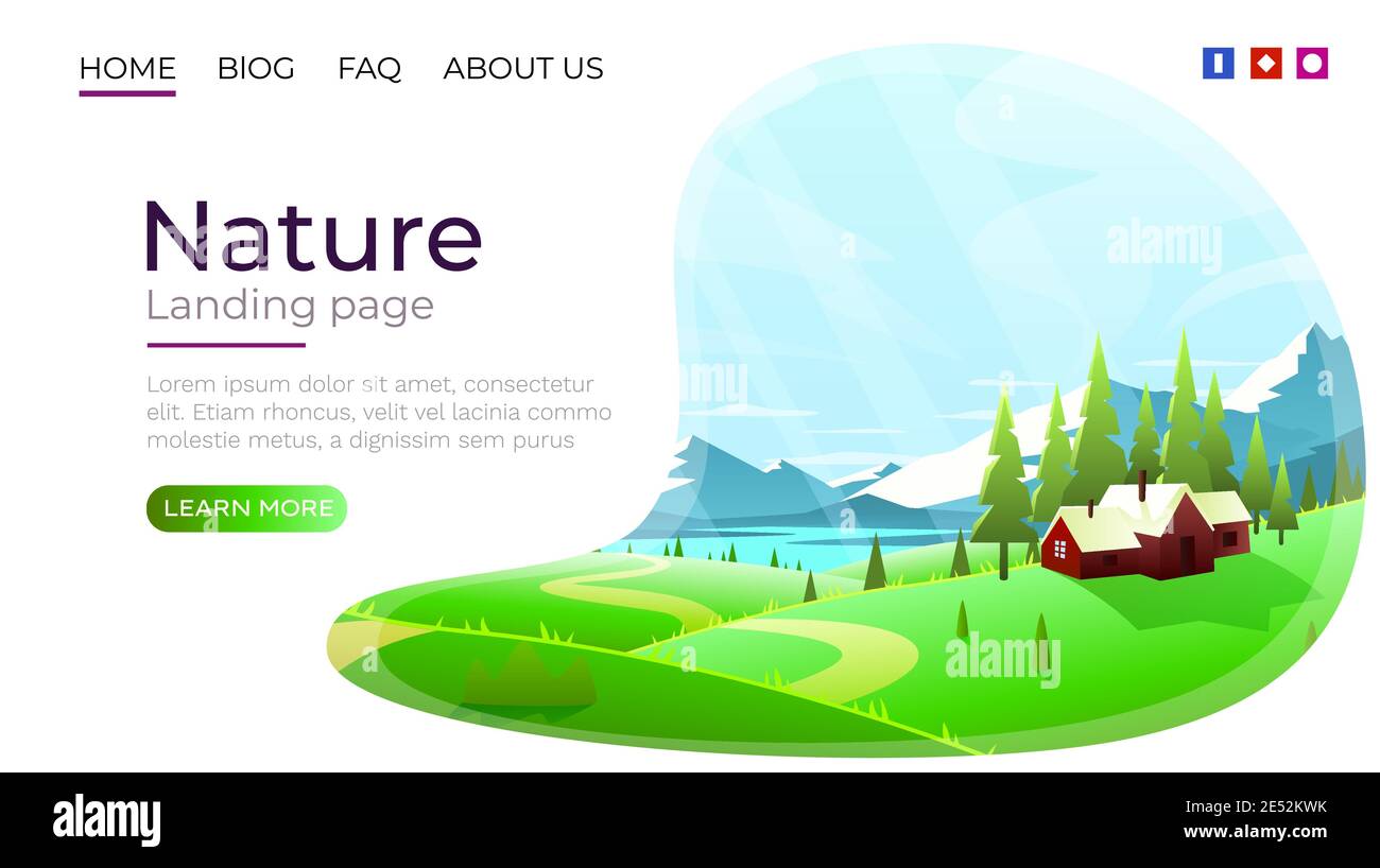 Cover page design landscape Cut Out Stock Images & Pictures - Alamy