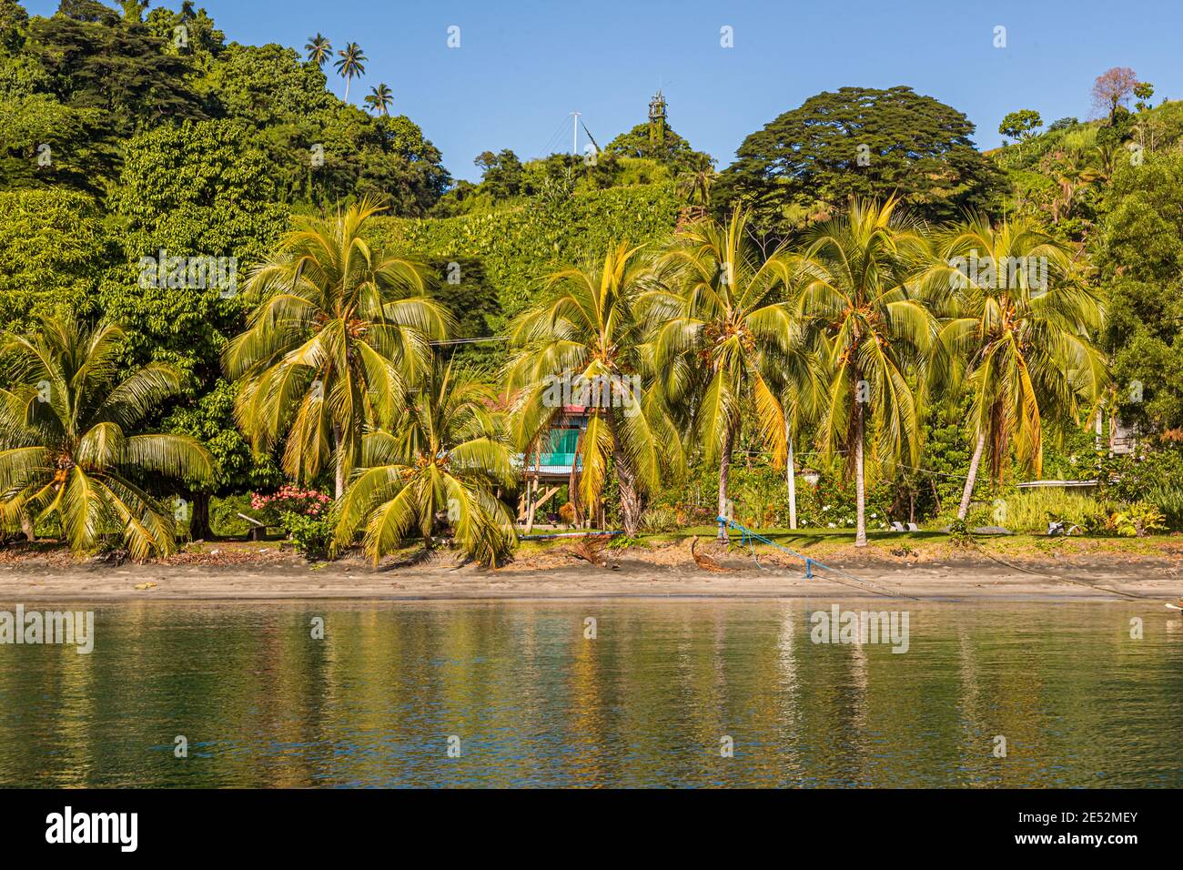The coast off Kieta, the former capital of Bougainville, Papua New Guinea Stock Photo