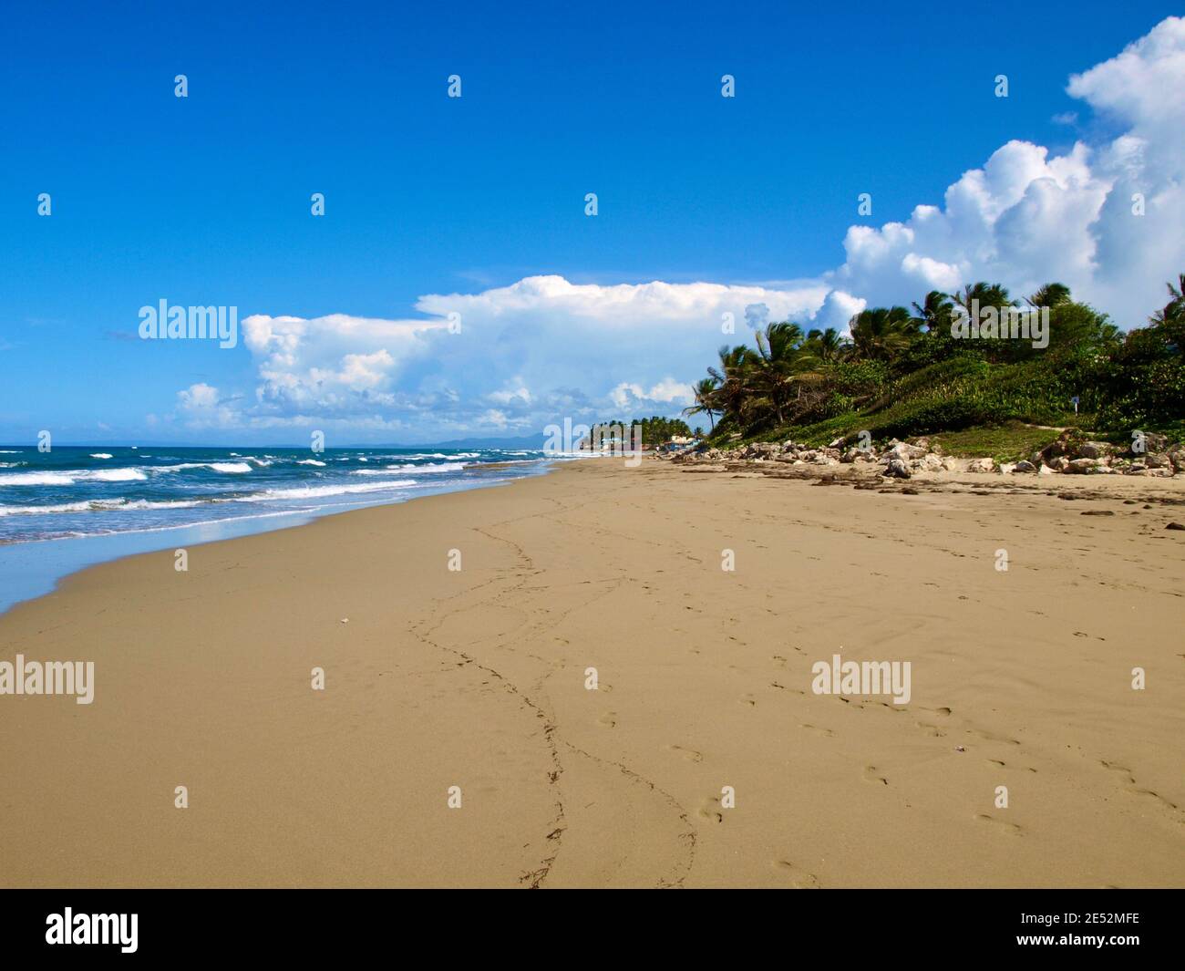 A beach near Sosua, on the north coast of the Dominican Republic. Stock Photo