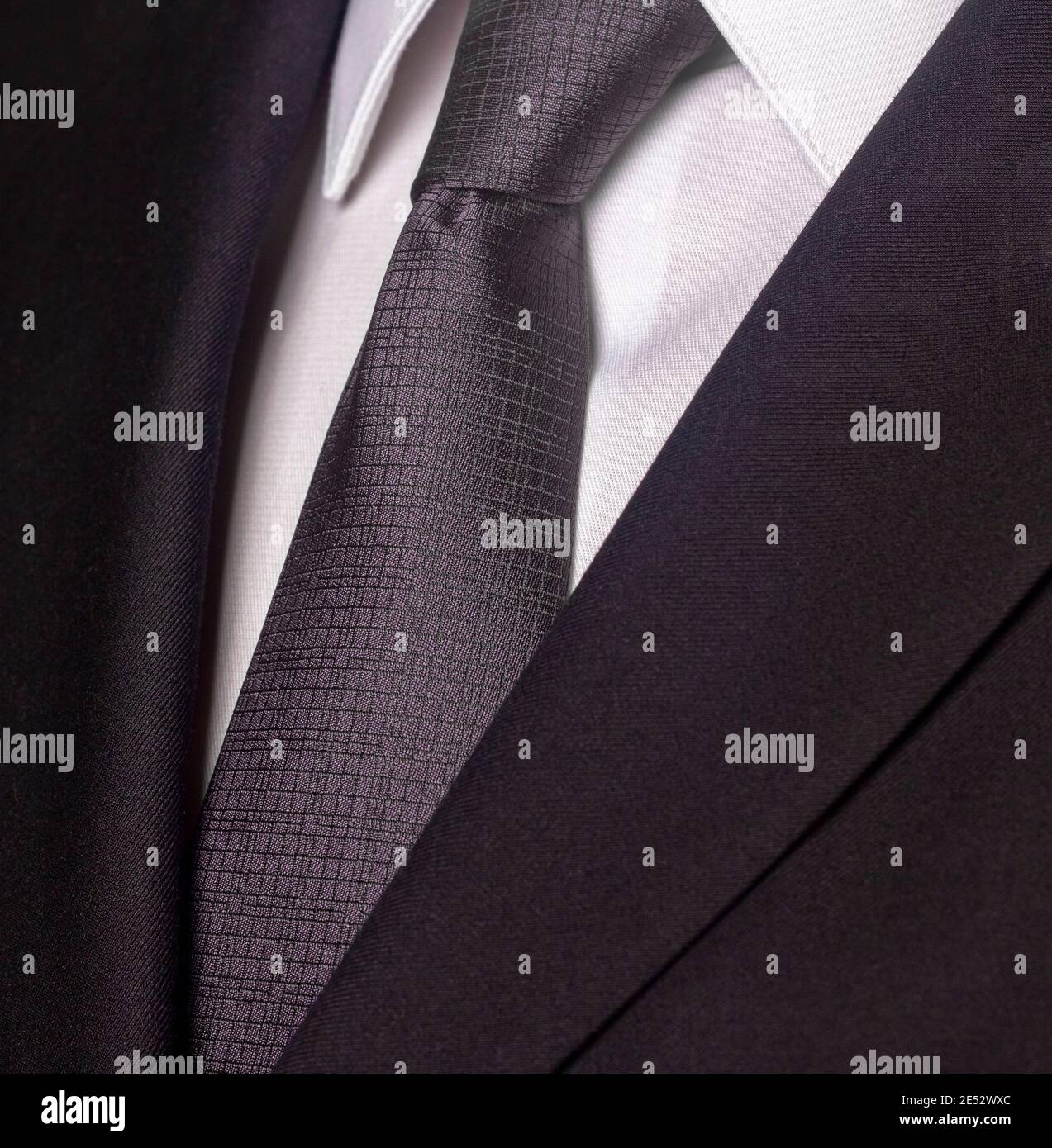 Close up of a black business suit and gray tie Stock Photo - Alamy