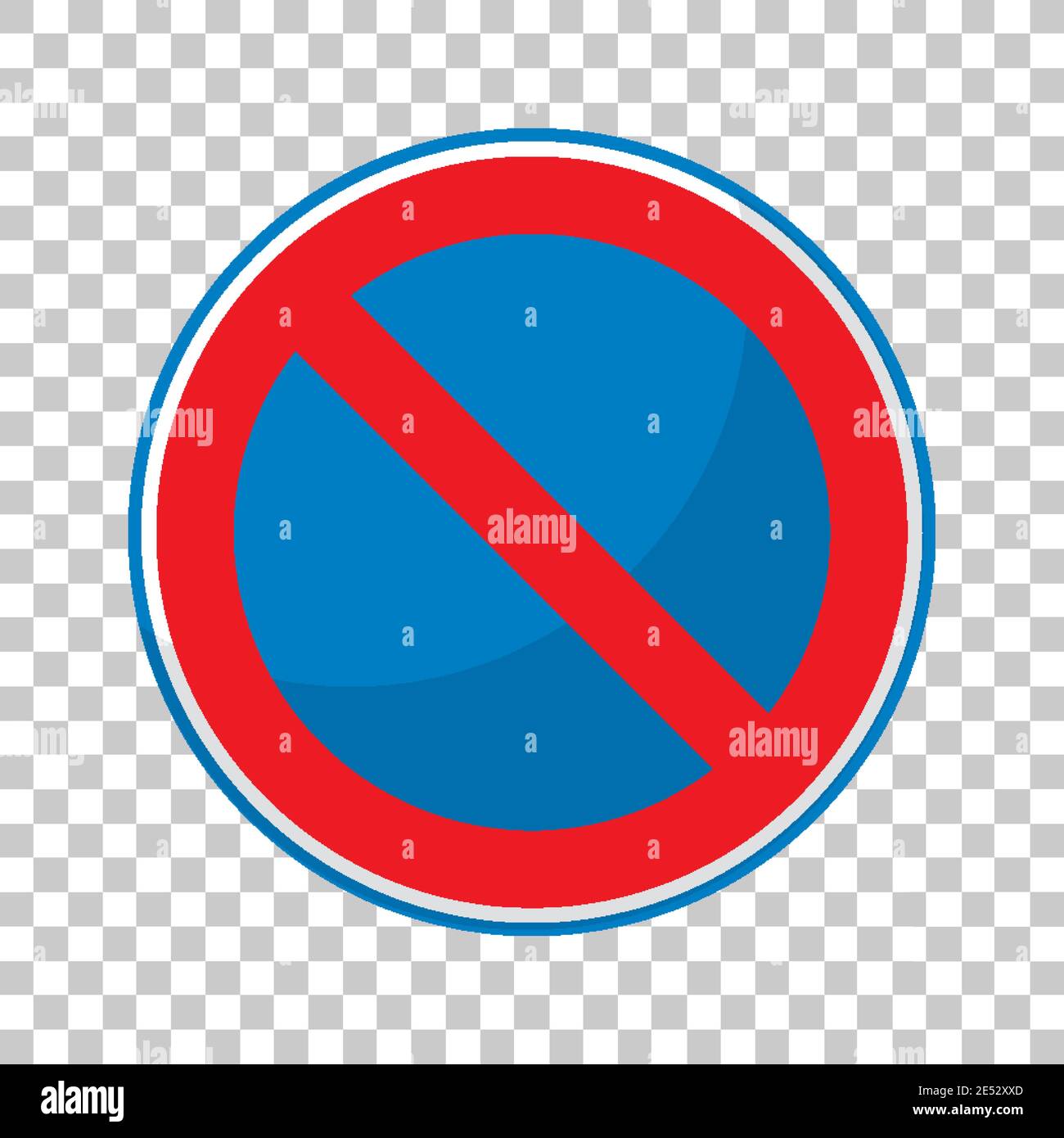No parking traffic sign isolated on transparent background illustration ...