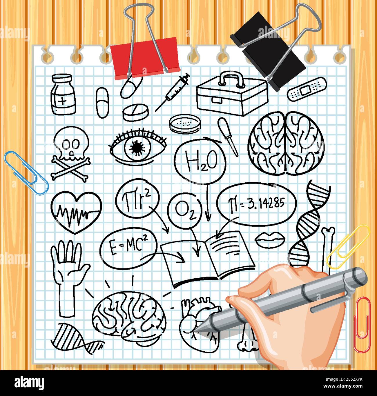 Hands sketching science hi-res stock photography and images - Alamy