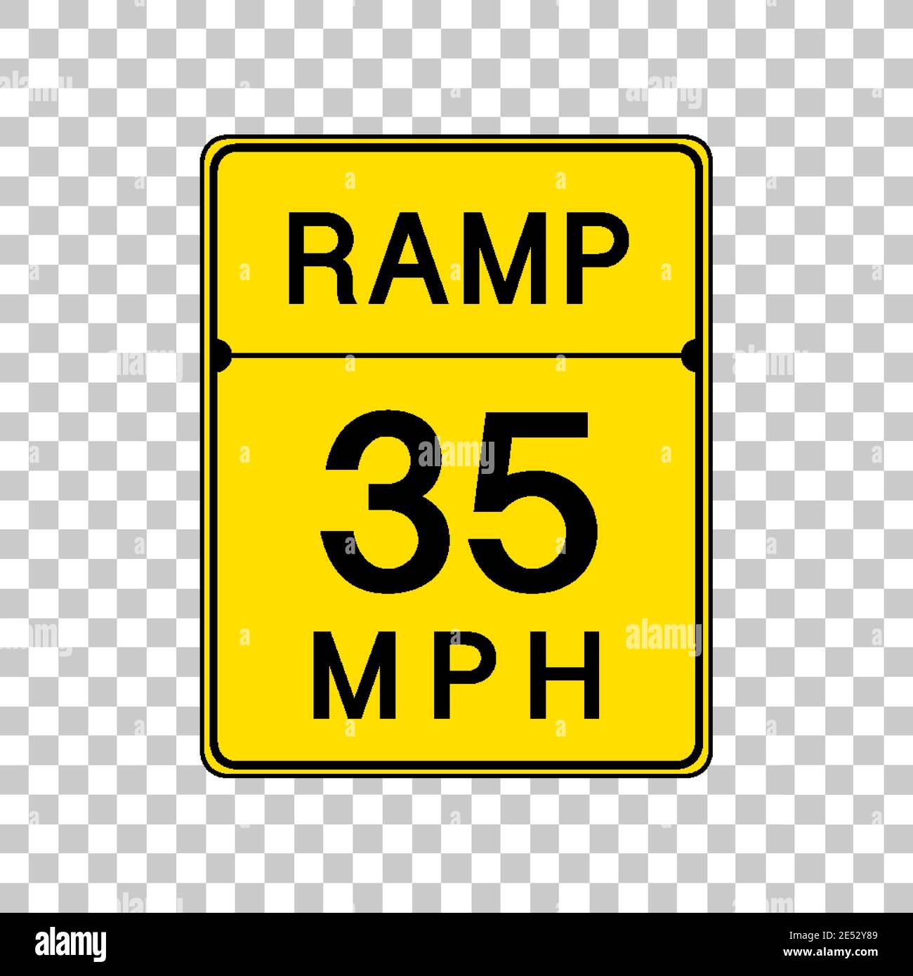 ramp-35-mph-sign-isolated-on-transparent-background-illustration-stock
