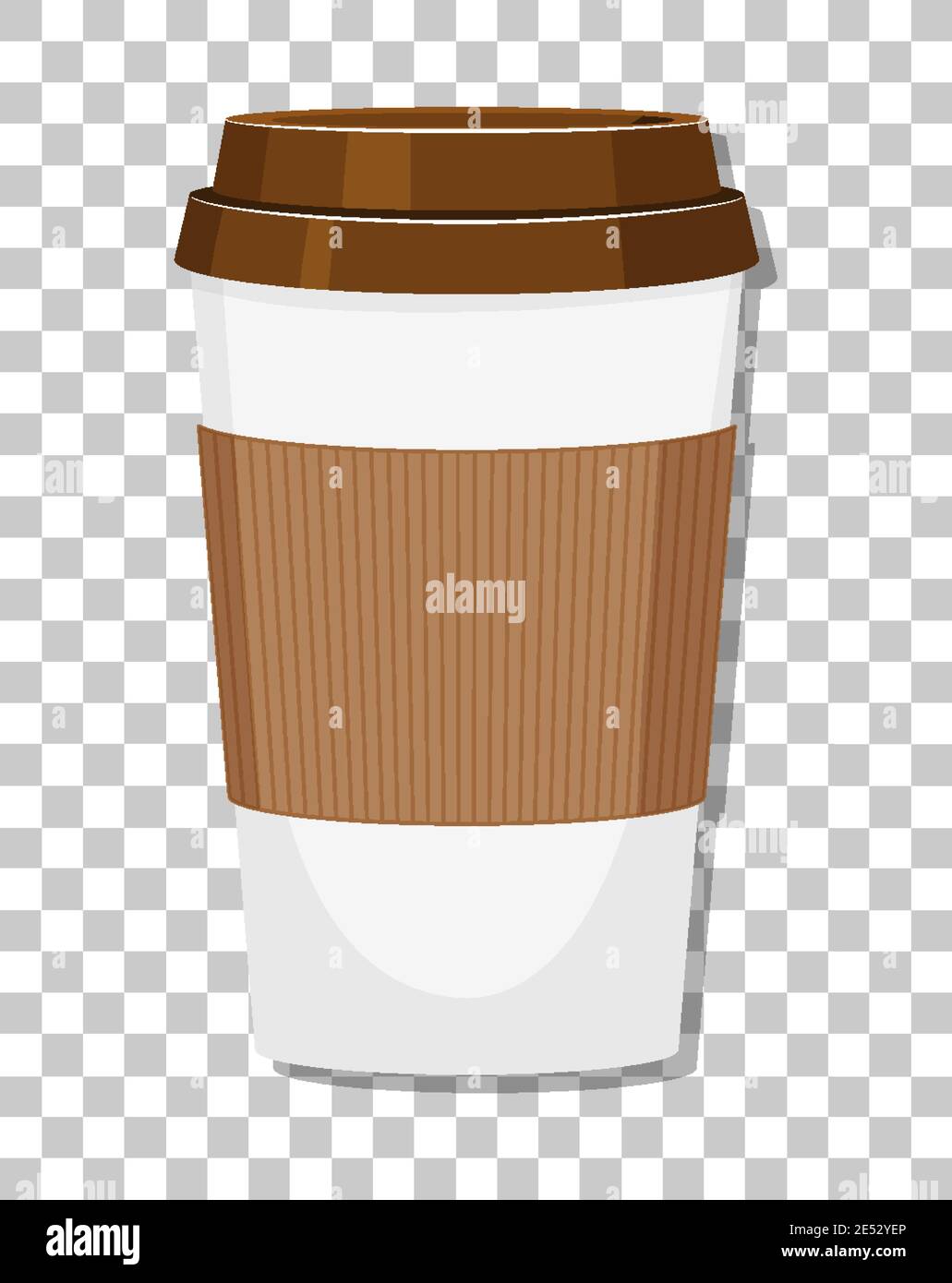 A paper coffee cup isolated on transparent background illustration ...
