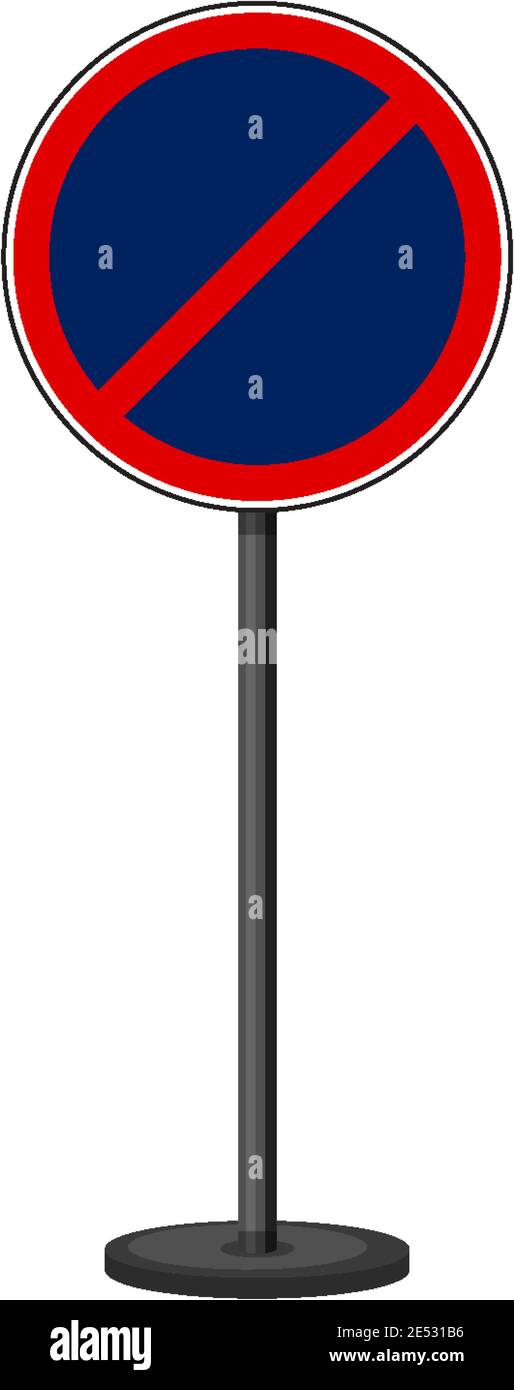 No parking traffic sign on white background illustration Stock Vector ...