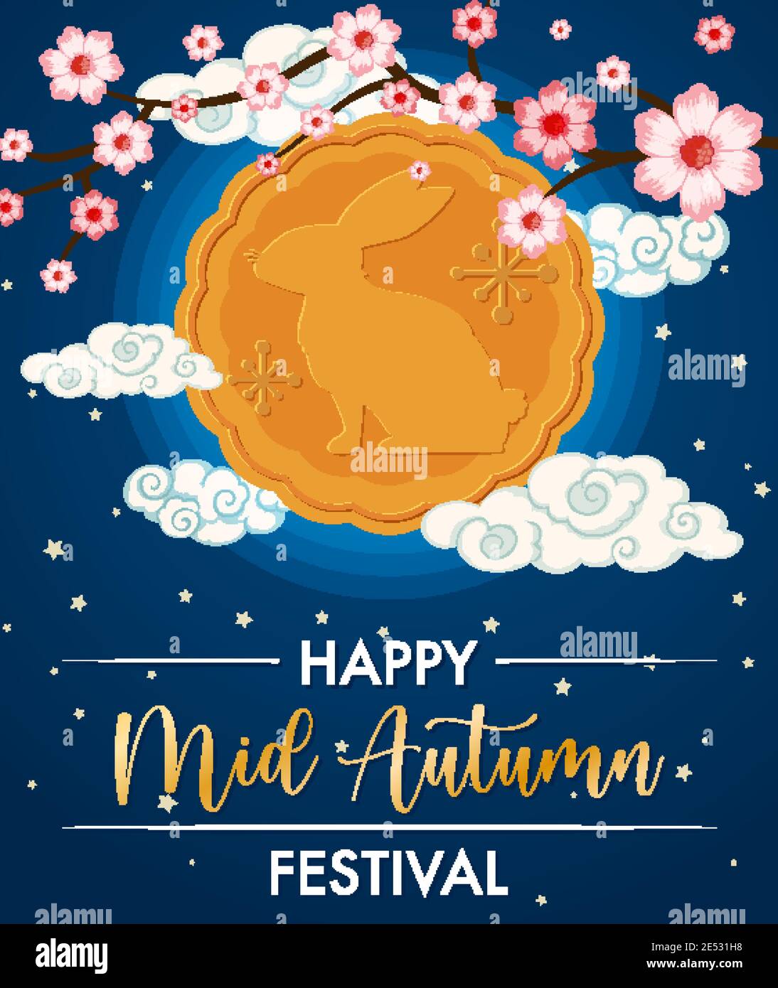 Chinese mid autumn festival background illustration Stock Vector Image ...