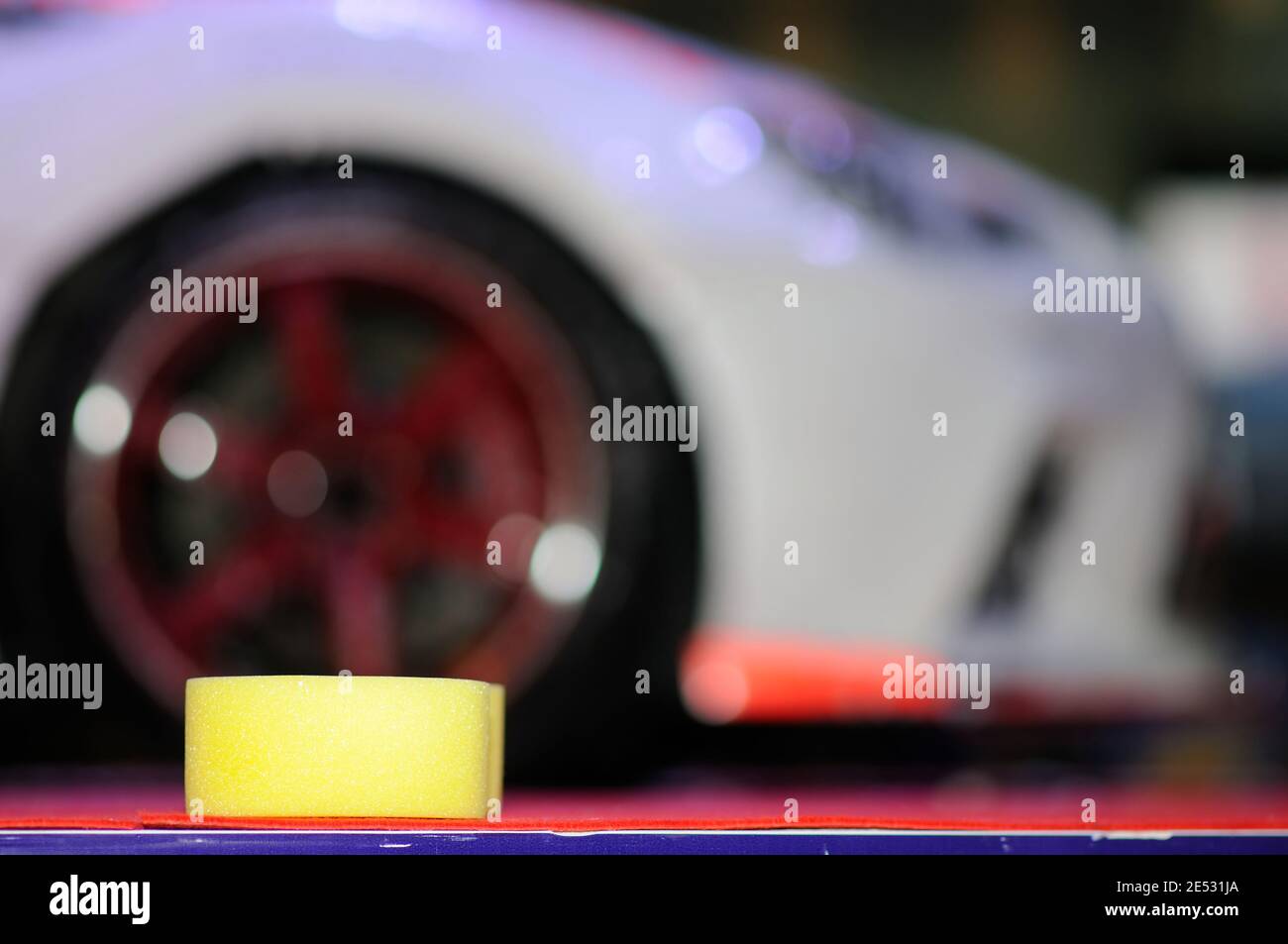 Yellow Foam in a Car Wash Show Stock Photo Alamy