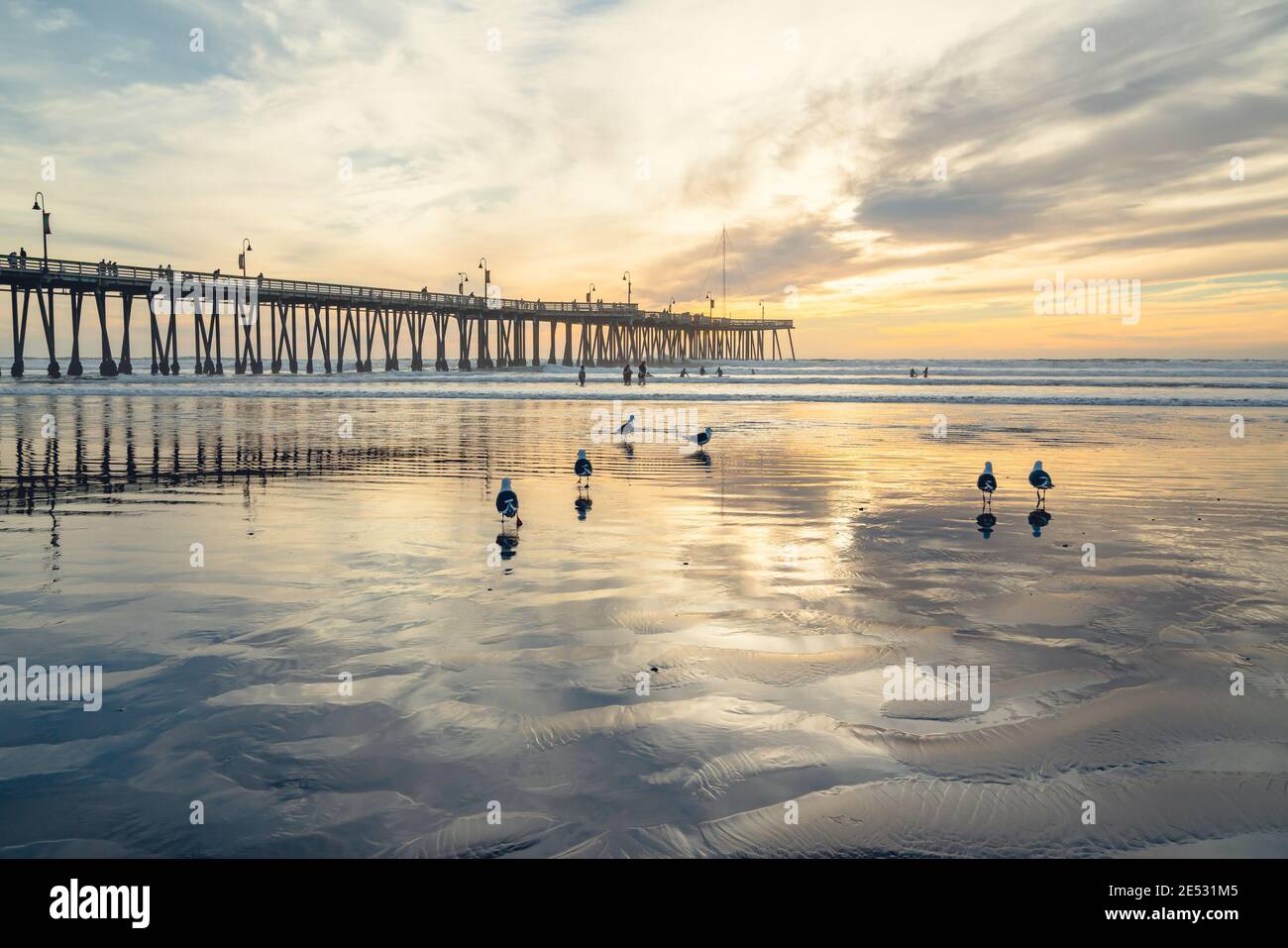 Pismo Beach California USA January 1 2021 Historical Wooden Pismo Pismo Beach California USA January 1 2021 Historical Wooden Pismo