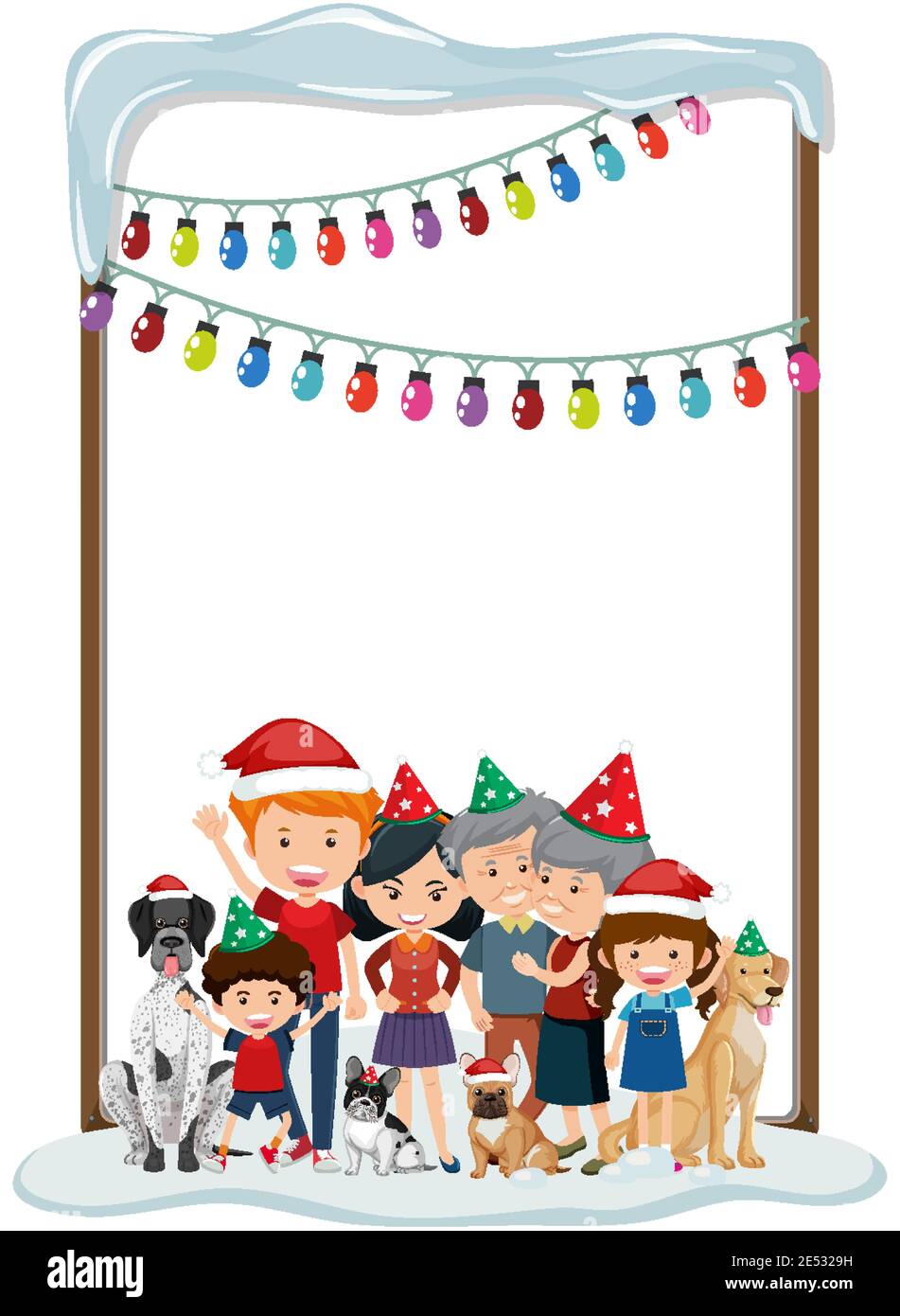 Blank Xmas frame template illustration Stock Vector Image & Art - Alamy