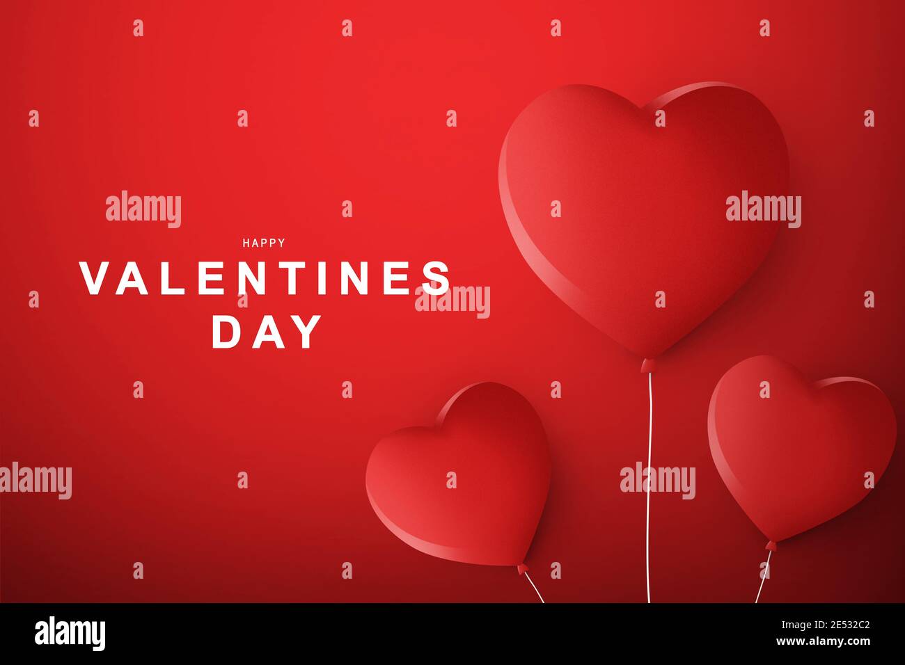 Red heart balloon with a colored background. Valentines day Stock Photo ...