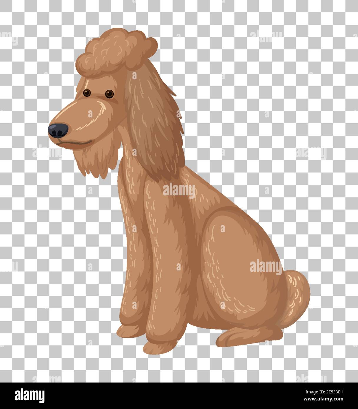 Brown puddle in sitting position cartoon character isolated on ...