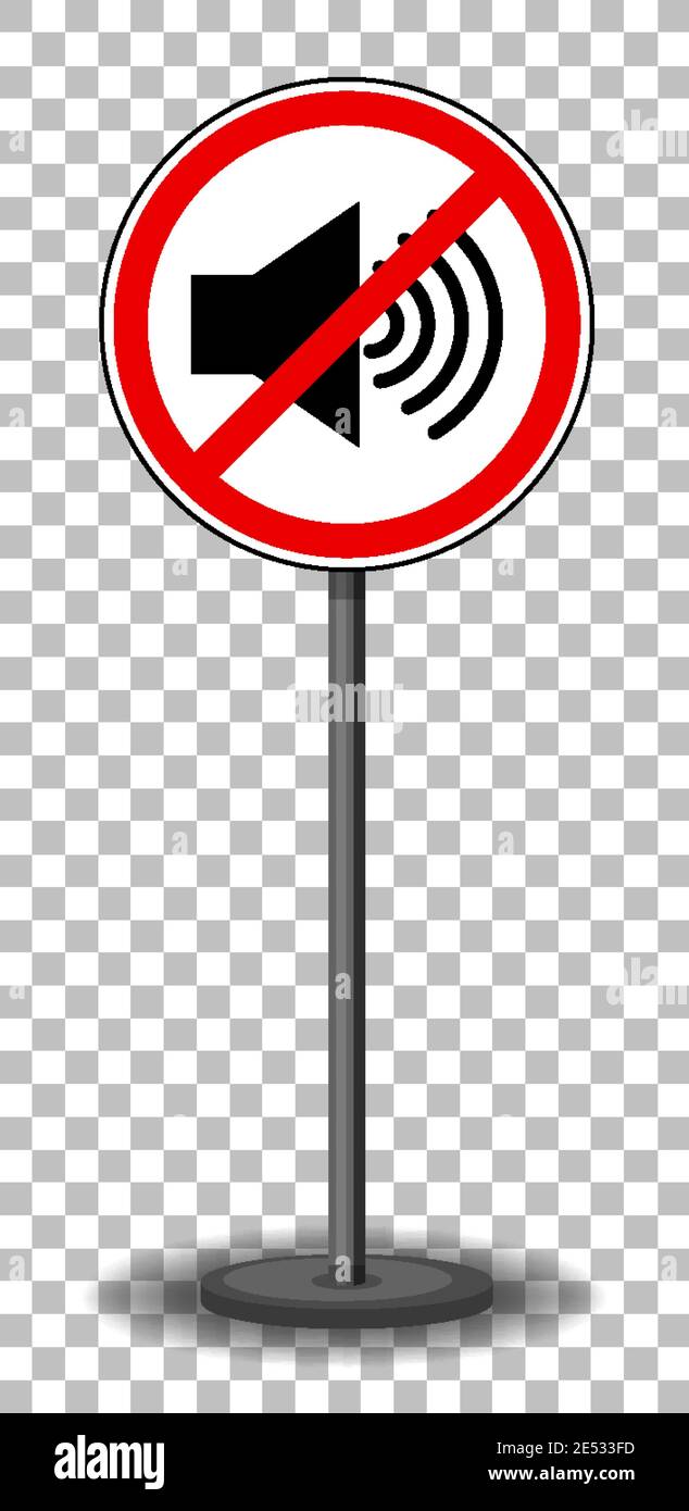 Do not make loud noises sign isolated on transparent background