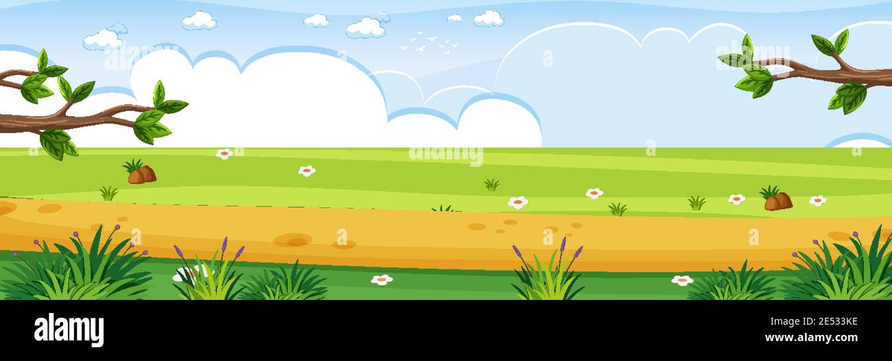 Nature simple outdoor landscape illustration Stock Vector Image & Art ...