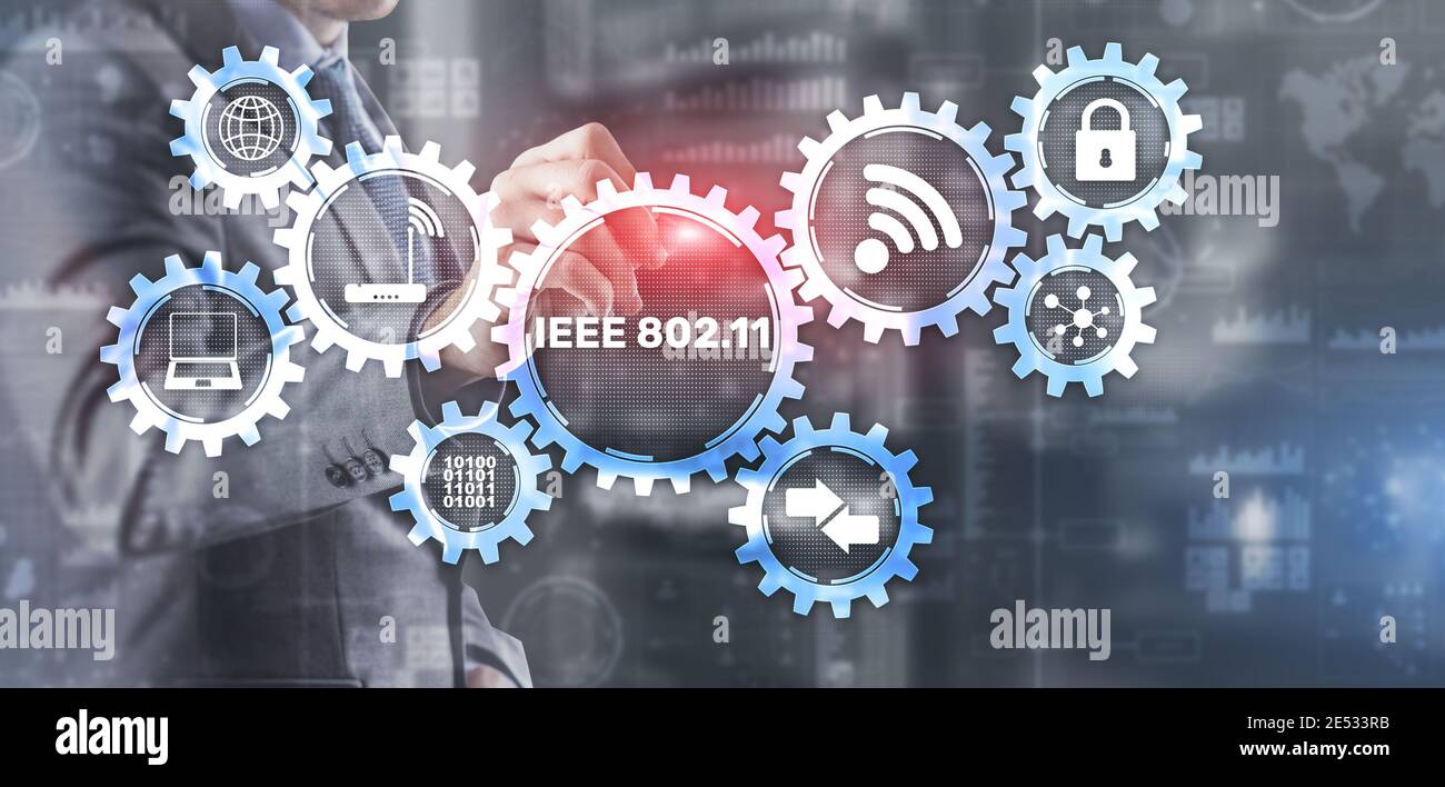 802.11. Wireless data transmission concept IEEE Stock Photo Alamy