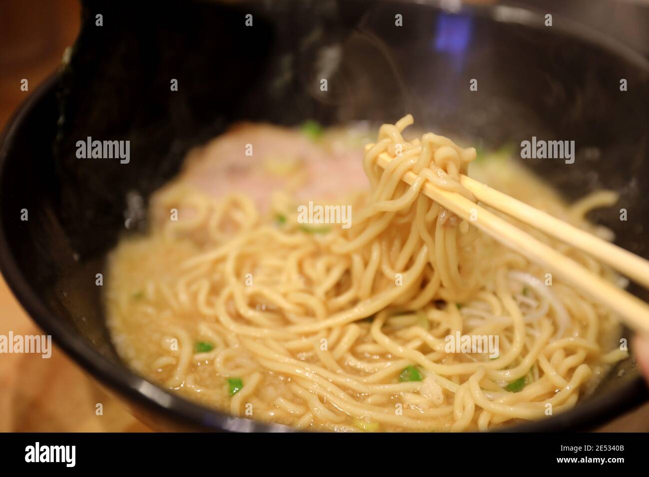 Japanese Noodle ramen Local japanese food in restaurant Stock Photo