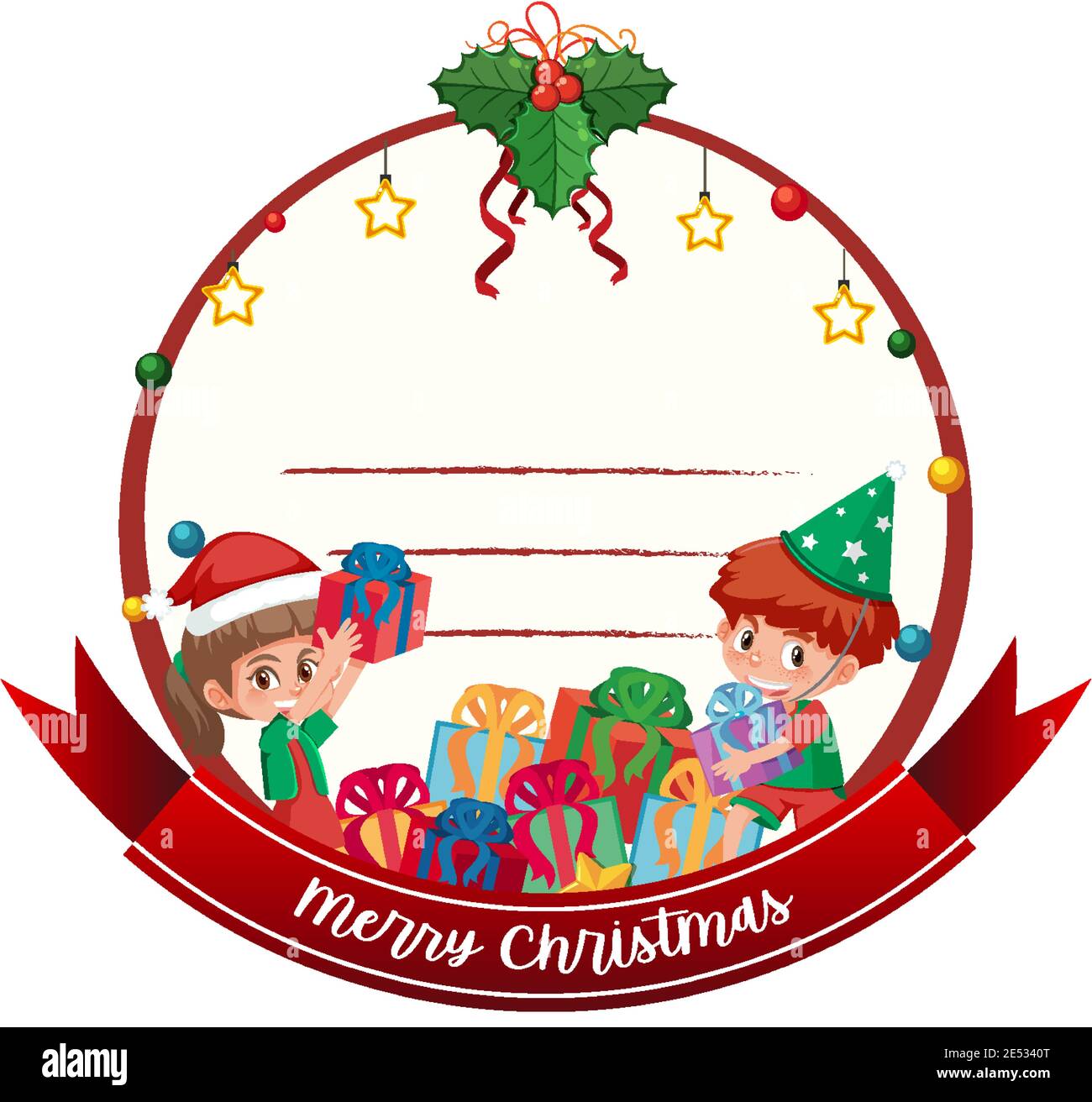 blank-merry-christmas-card-template-illustration-stock-vector-image