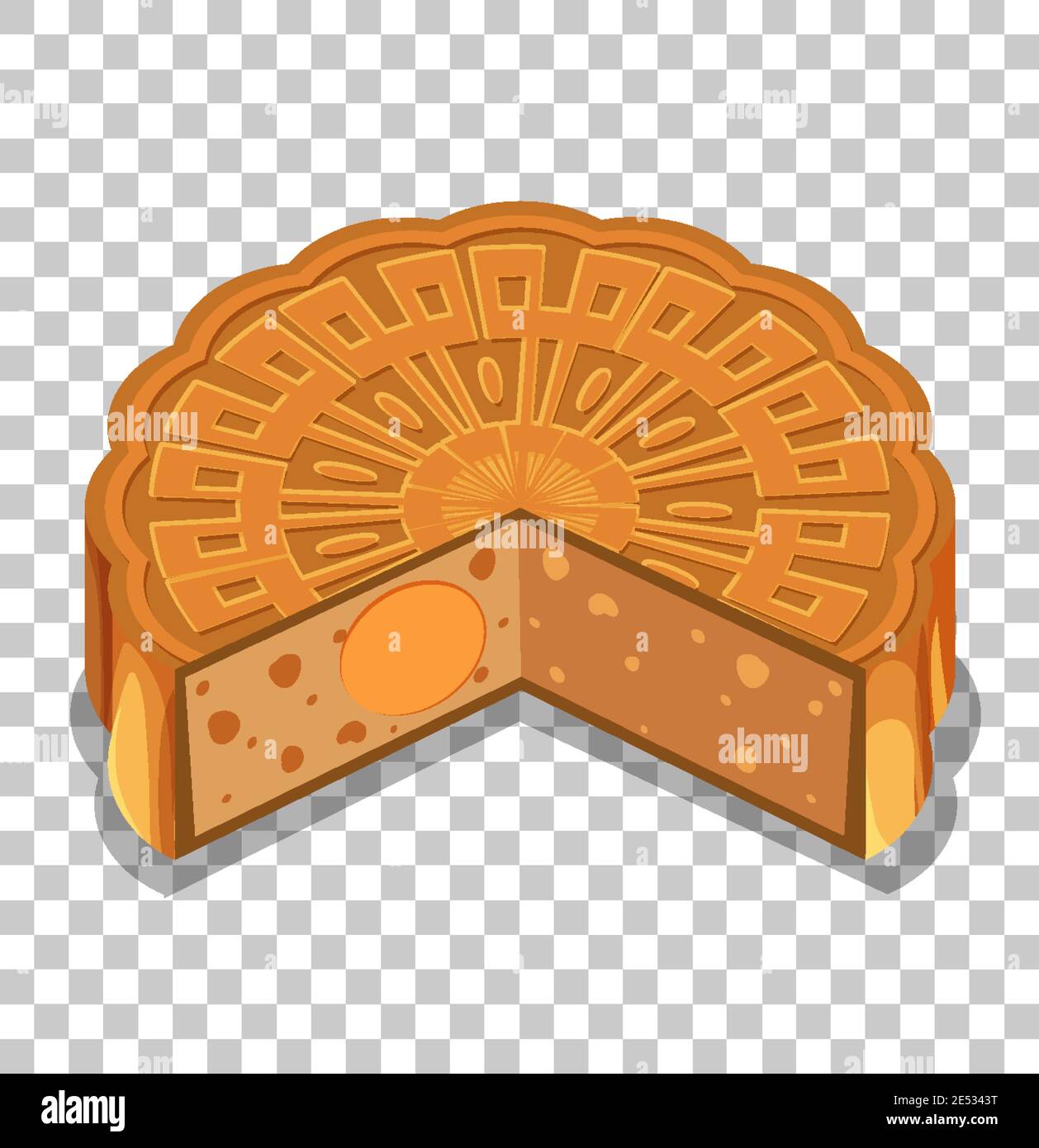 Mooncake Abstract A mooncakes isolated on transparent background illustration Stock ...