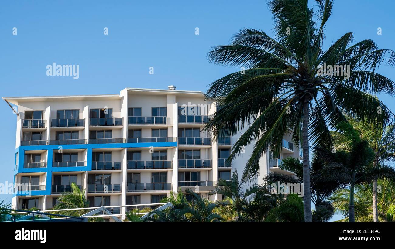 Mackay, Queensland, Australia January 2021 Mantra Hotel on the waterfront at Mackay marina