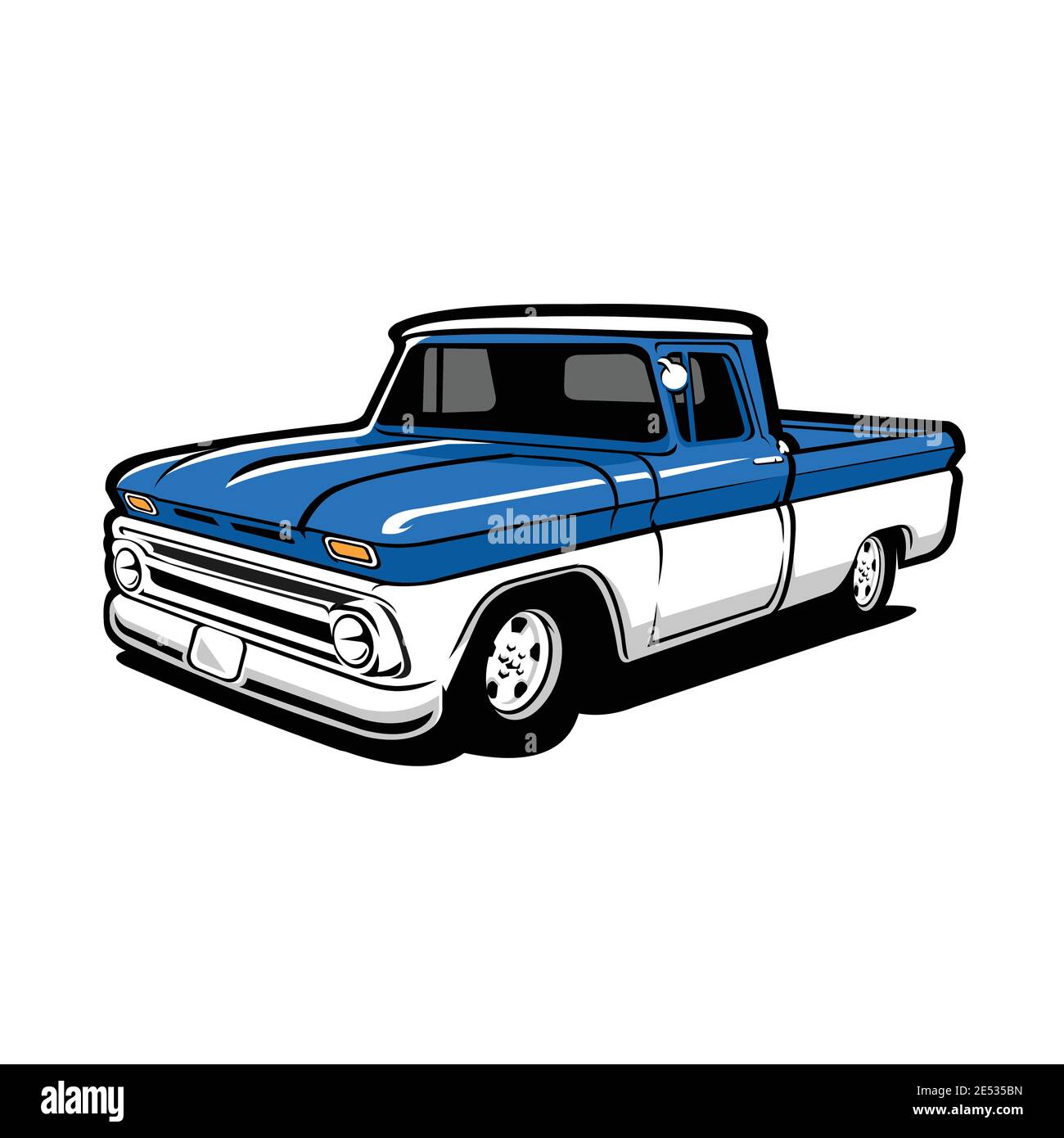 Retro classic pickup car vector isolated Stock Vector Image & Art - Alamy