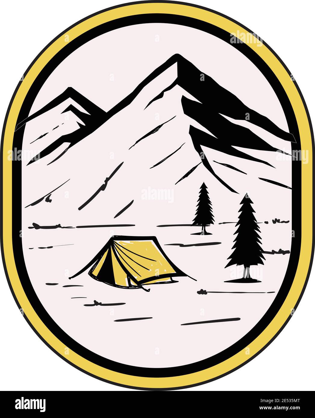 Mountain camping tent outdoor vector isolated Stock Vector Image & Art ...
