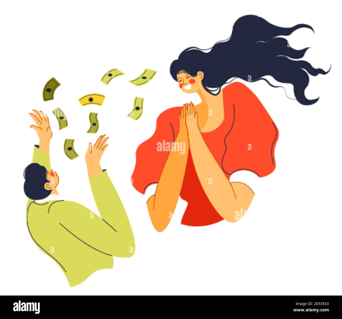 Earning man woman Cut Out Stock Images & Pictures - Alamy